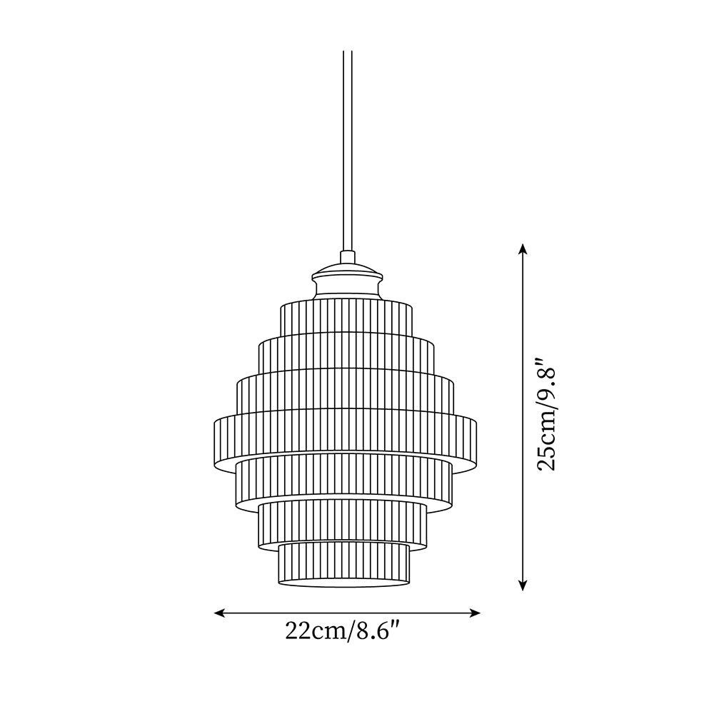 Bottis Minimalist Glass Pendant Lamp - Stylish Layered Hanging Light for Dining Table K469