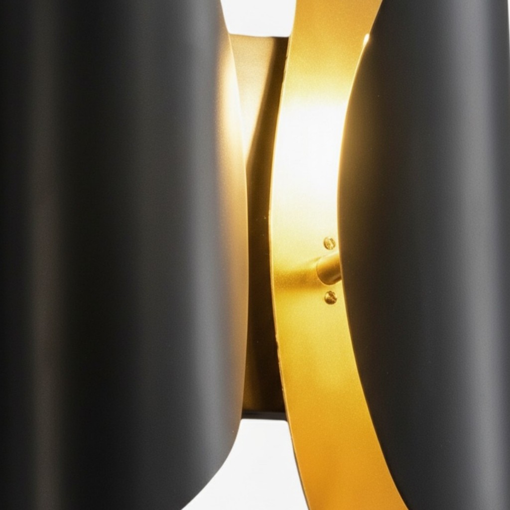 Auregon Artistic Sculptural Wall Sconce - Abstract Coiled Metal Wall Light for Hallway or Living Room K2250