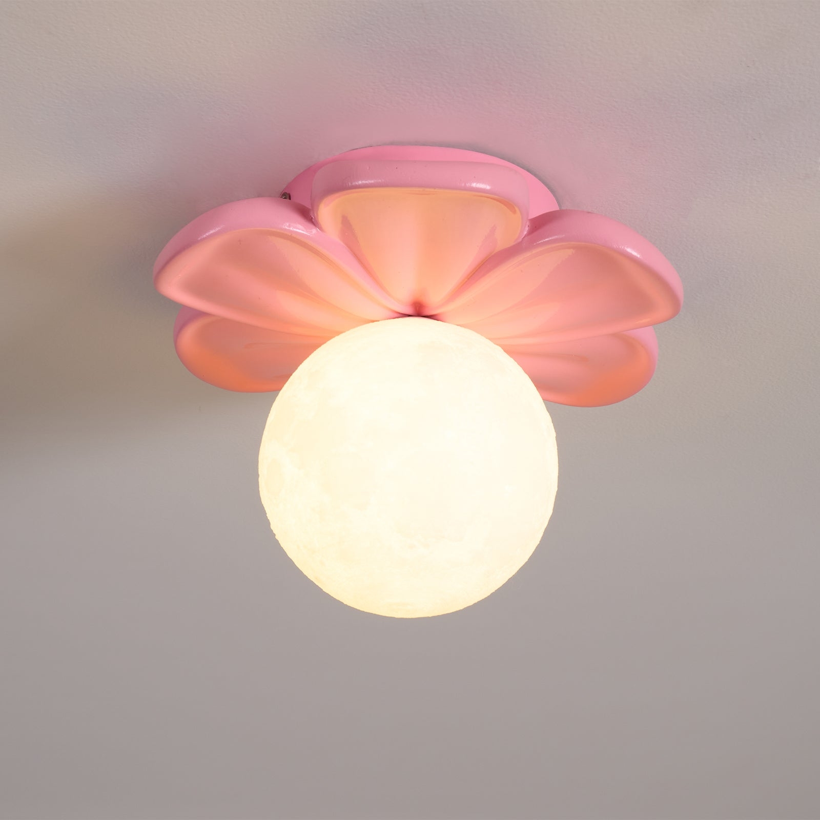 Cream Bloom Flower Ceiling Lamp D408