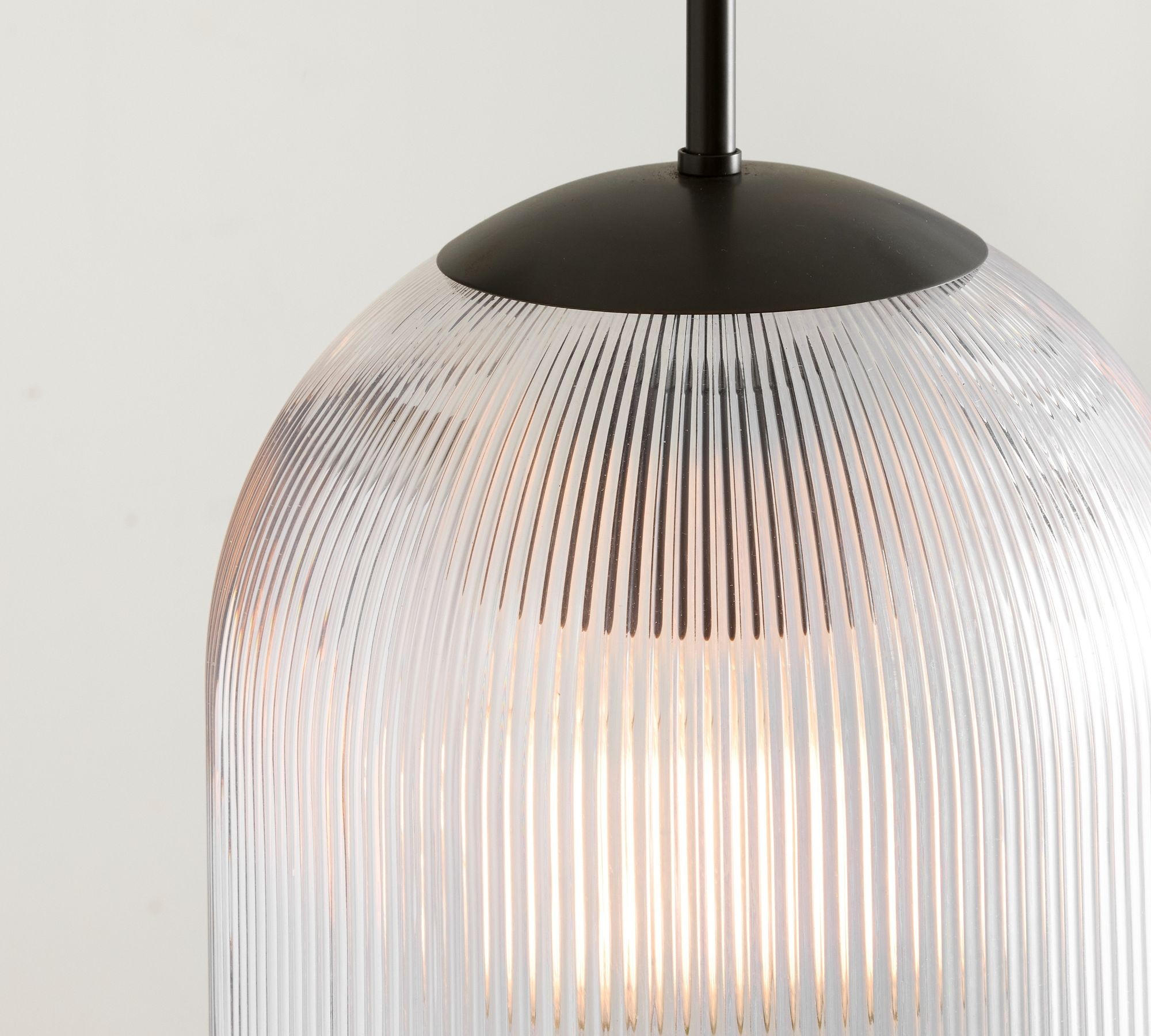 Bravira Textured Glass Pendant Light - Minimalist Modern Lamp for Kitchen Island K1325