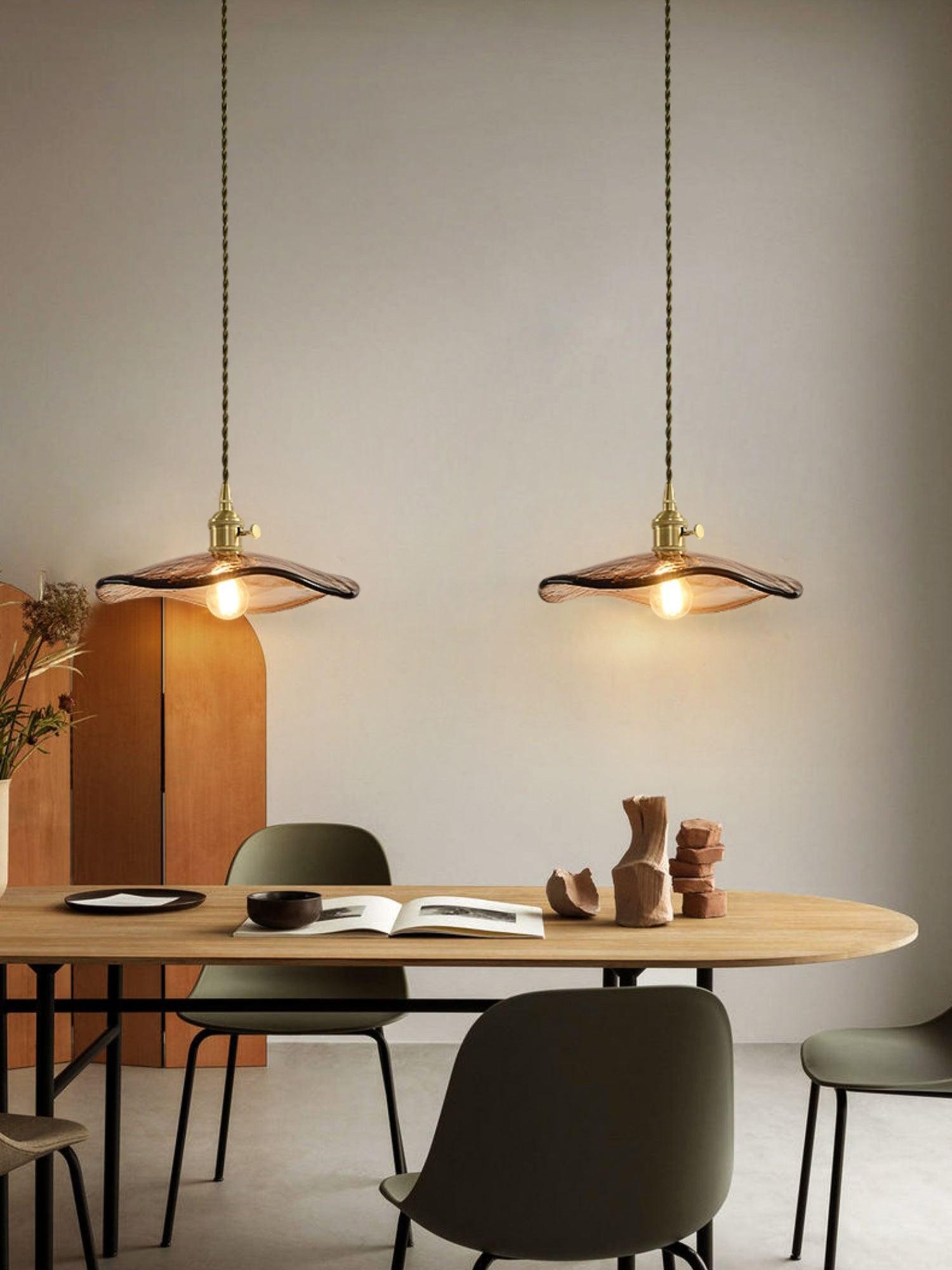 Flower Petal Glass Pendant Light K387