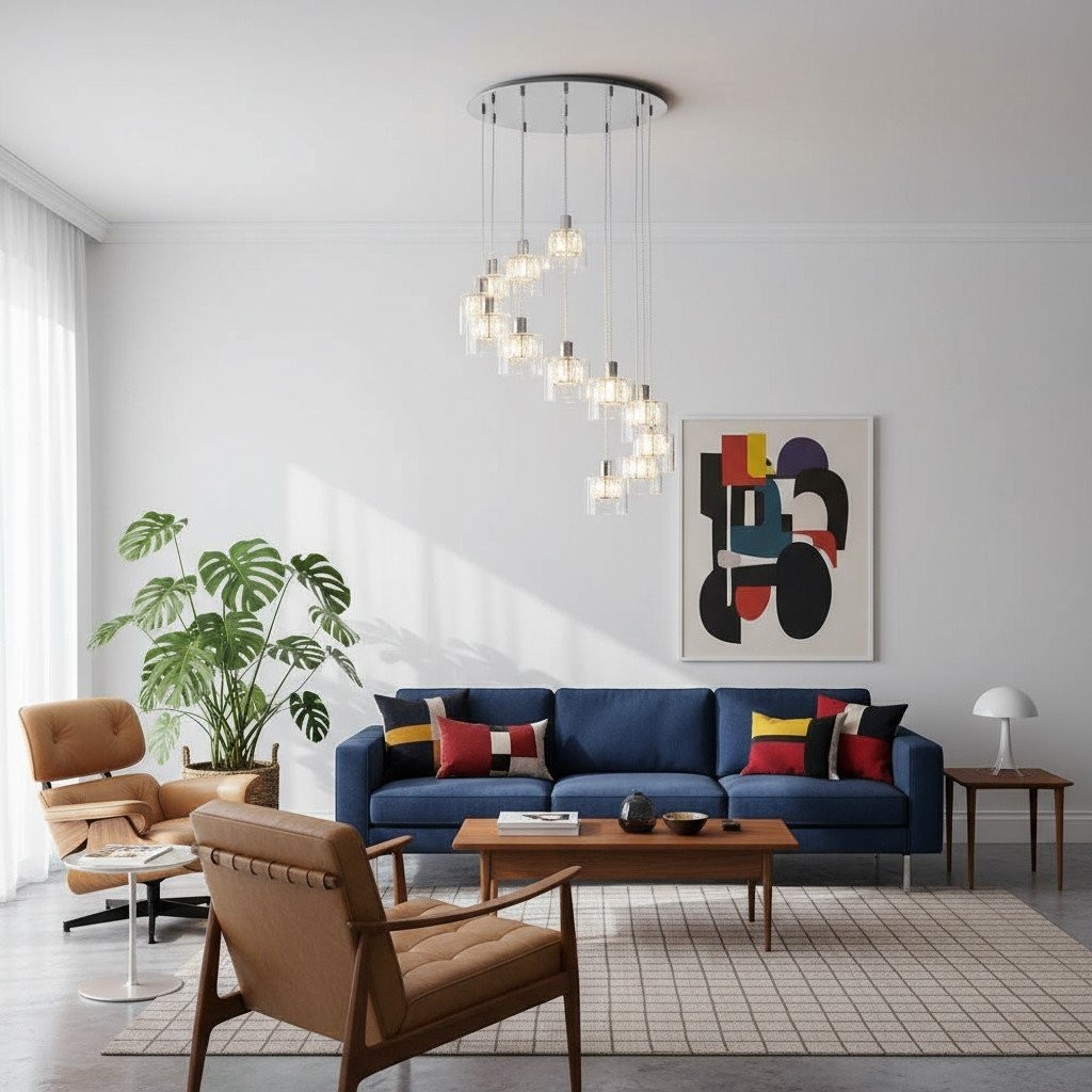 Glomara Sculpted Metal Pendant Lamp - Transitional Sconce Ambient Lighting K1959