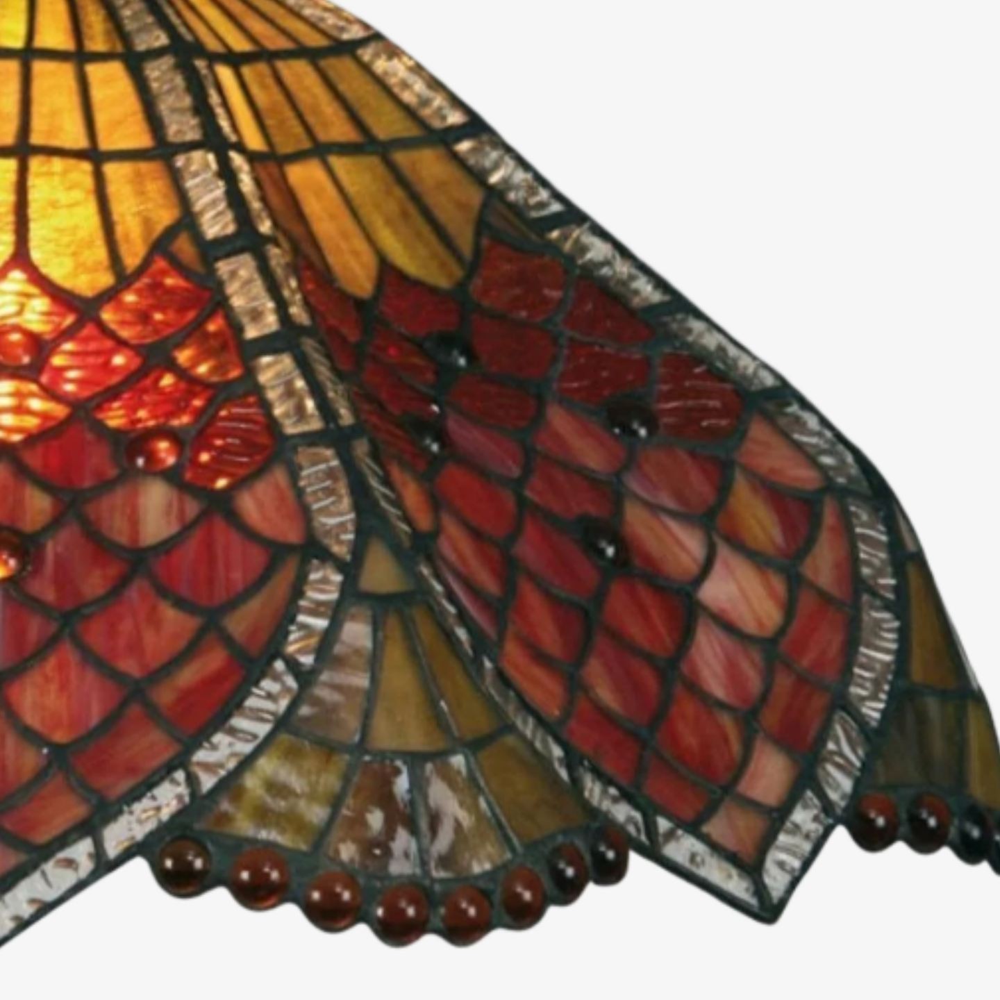 TF Orsino Vintage Art Deco Pendant Light - Textured Glass Lighting K1868