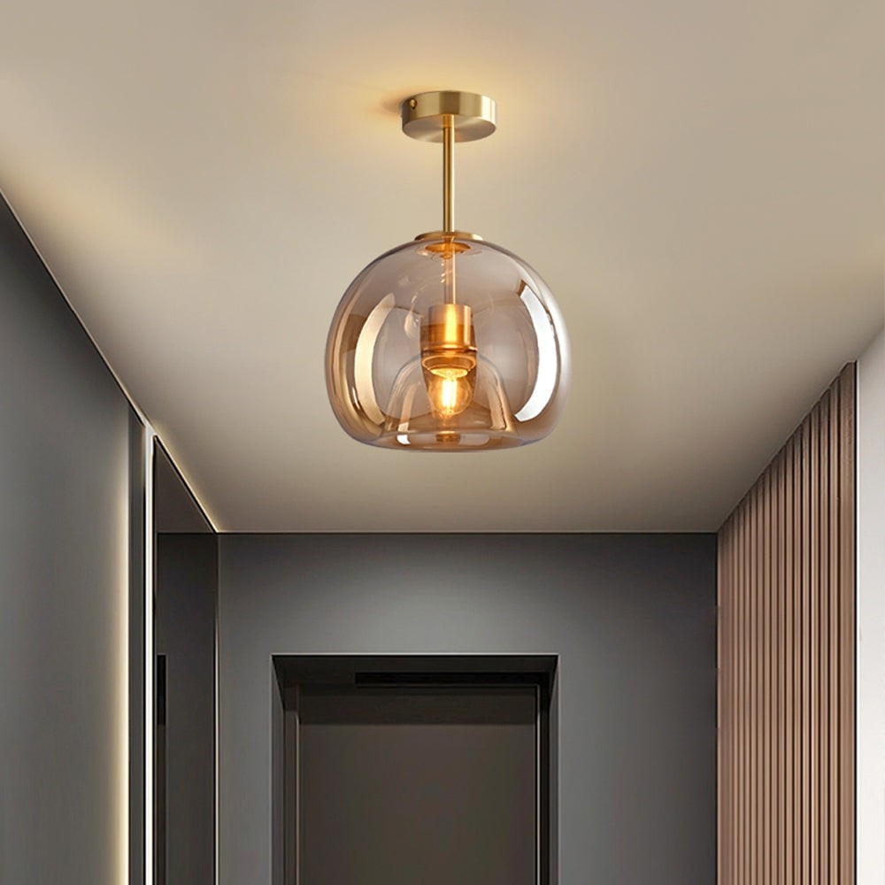Retro Bubble Concave Glass Ceiling Lamp K750