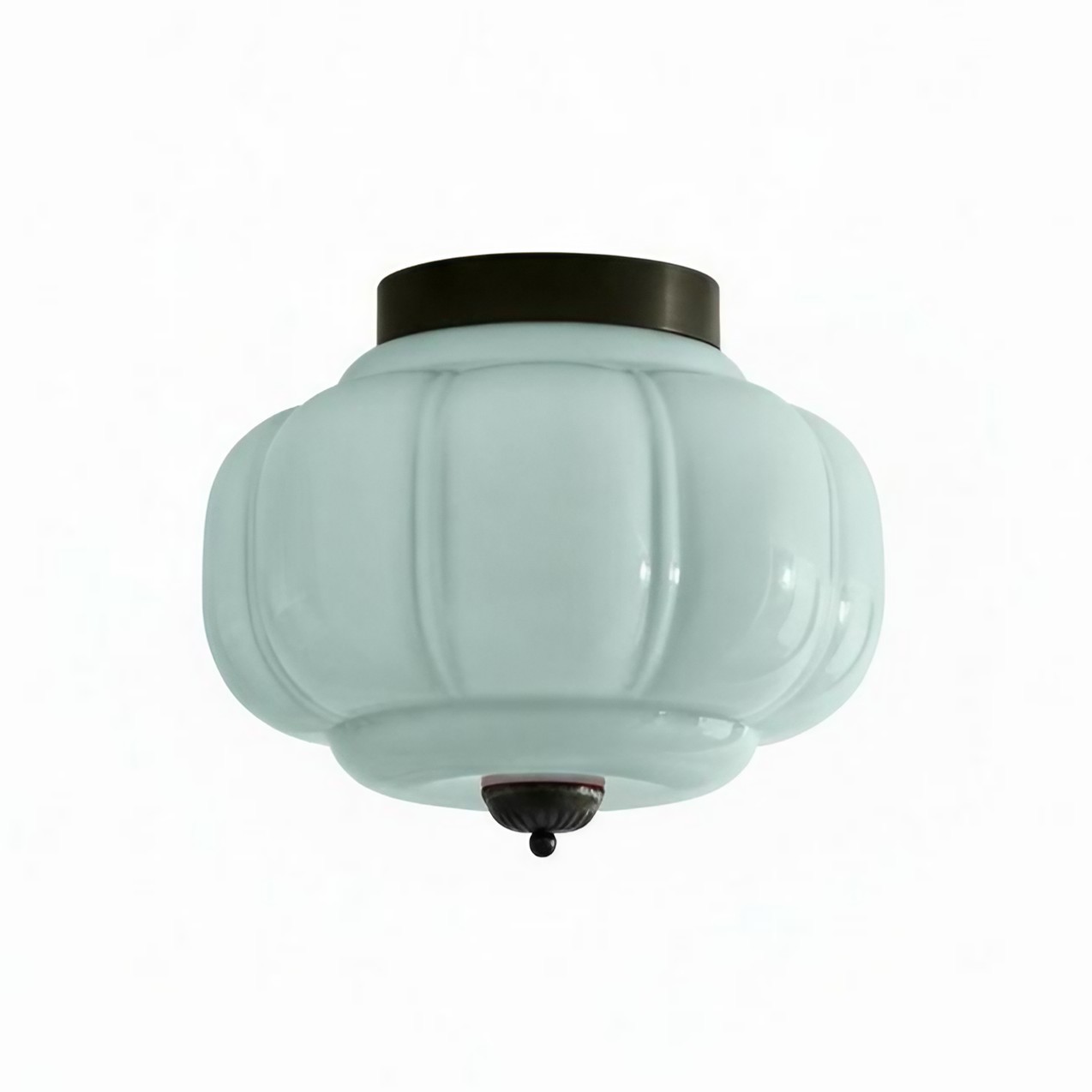 Eloise Retro Milk Glass Semi Flush Mount Ceiling Light K868