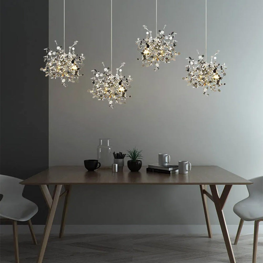 Modern Creative Decorative Leaf Stainless Steel Pendant Light K346