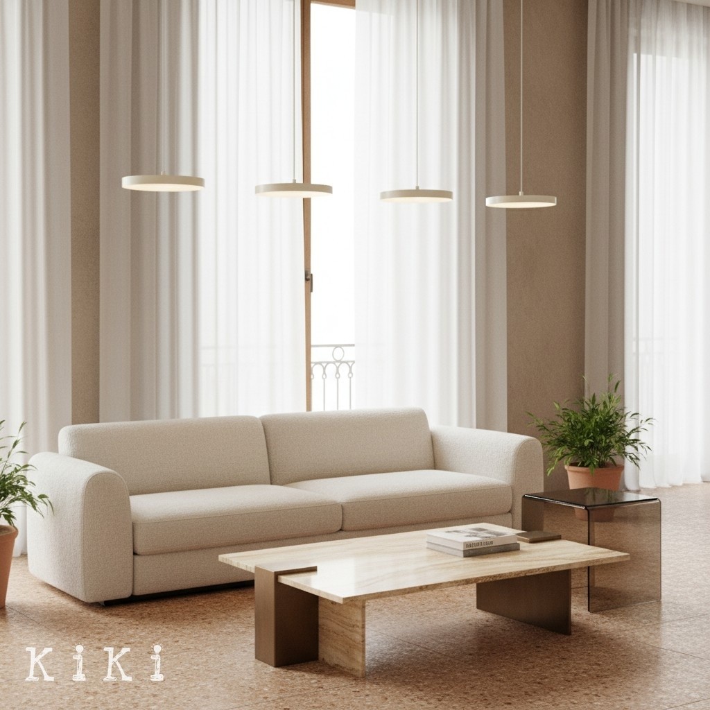 Feranox Minimal Disc Pendant - Statement Pendant Light for Dining K2217