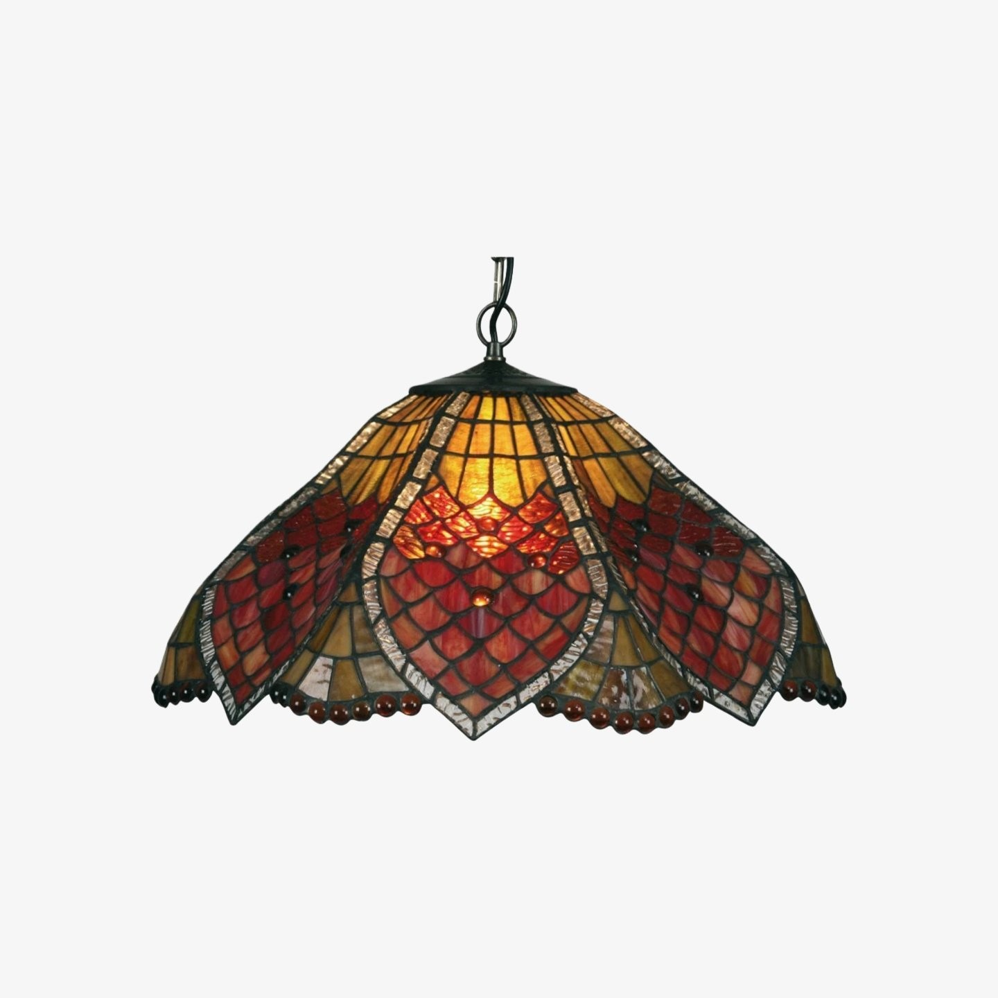 TF Orsino Vintage Art Deco Pendant Light - Textured Glass Lighting K1868