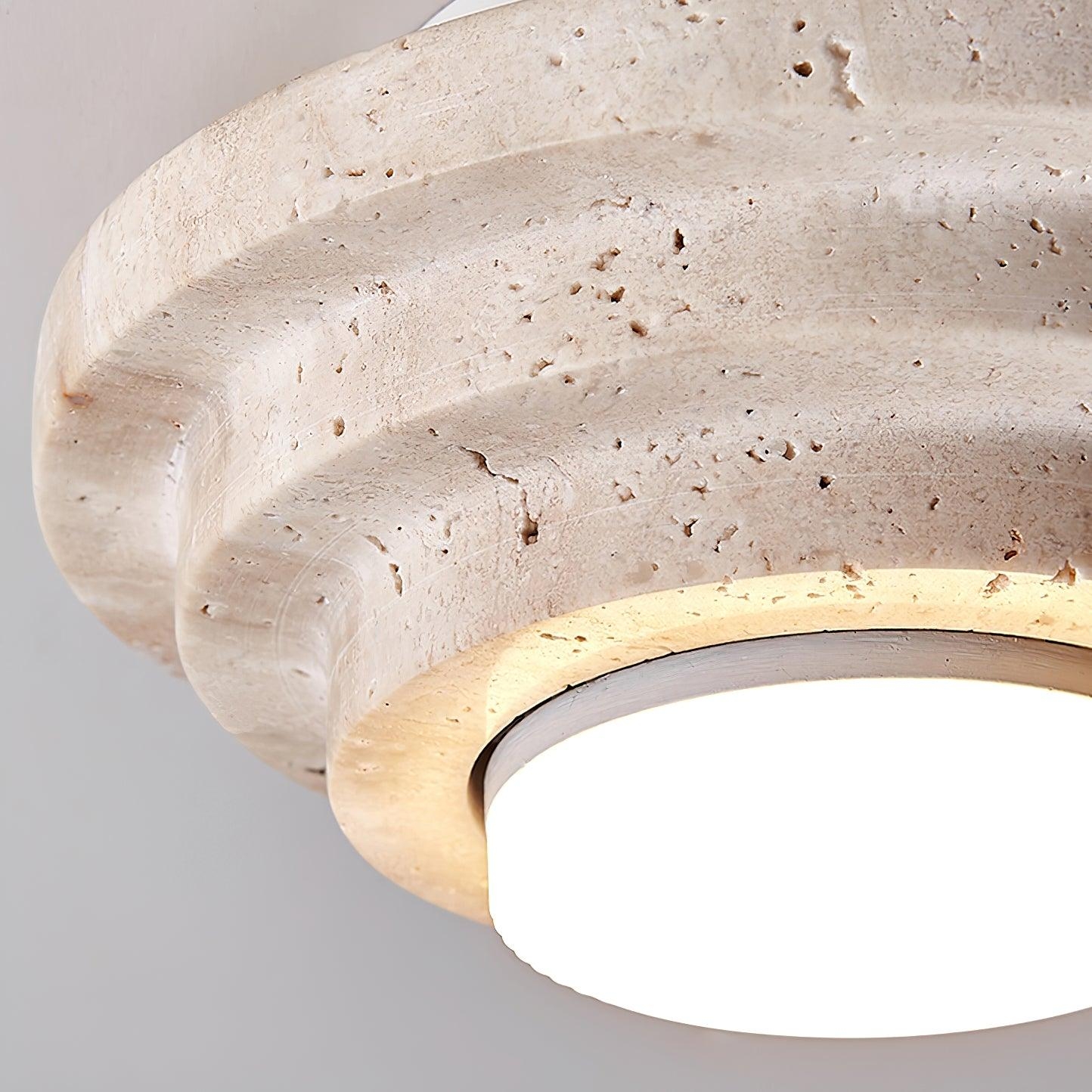 Aperture Travertine Ceiling Light D895