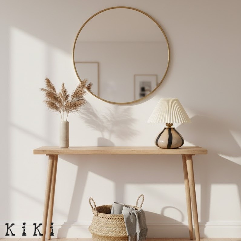 Undara Pleated Fabric Shade Table Lamp with Glass Base for Living Room K2168