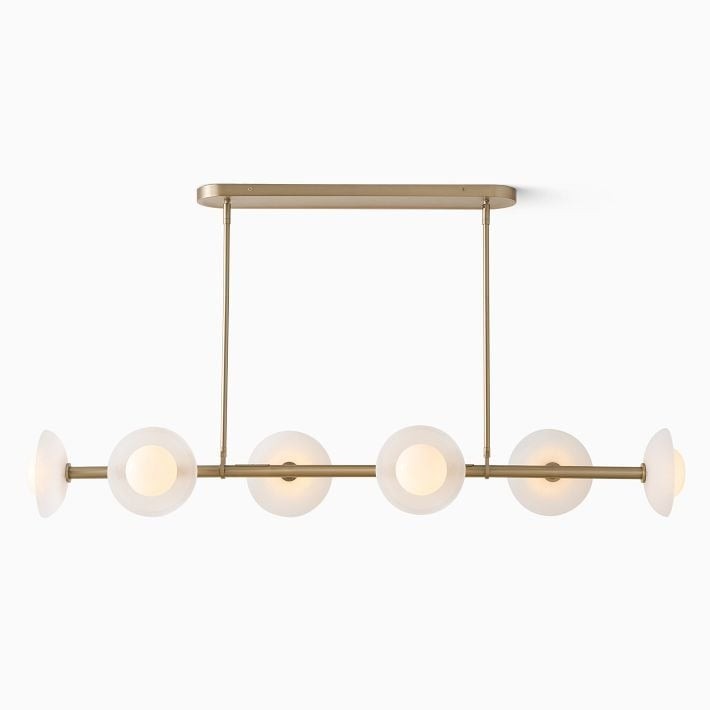 Elorina 6-Light Linear Chandelier - Modern Metal Light Fixture - Dining Room Lighting K1294