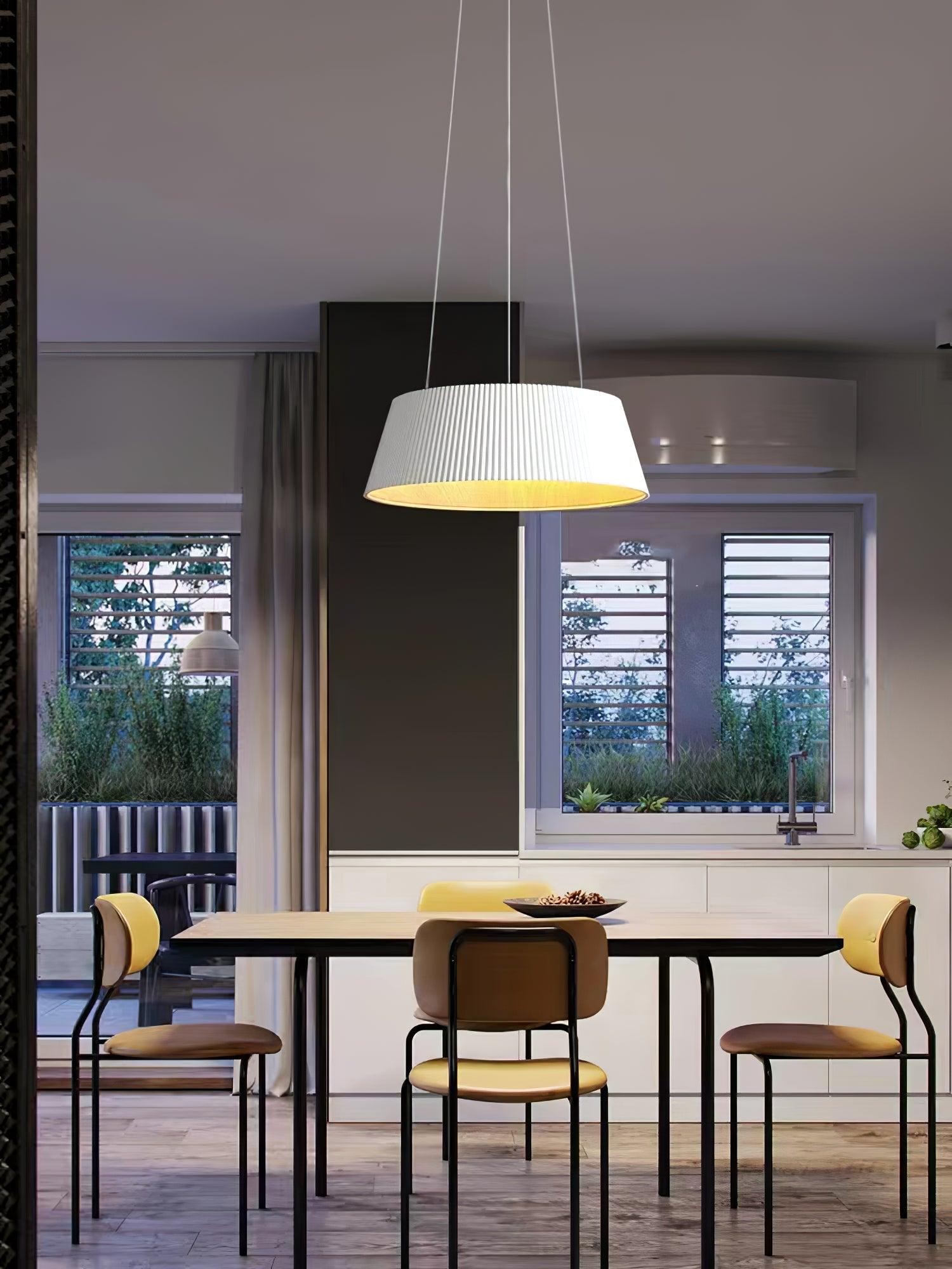 Minimalist Corrugated Lampshade Bedroom Pendant Lamp K347