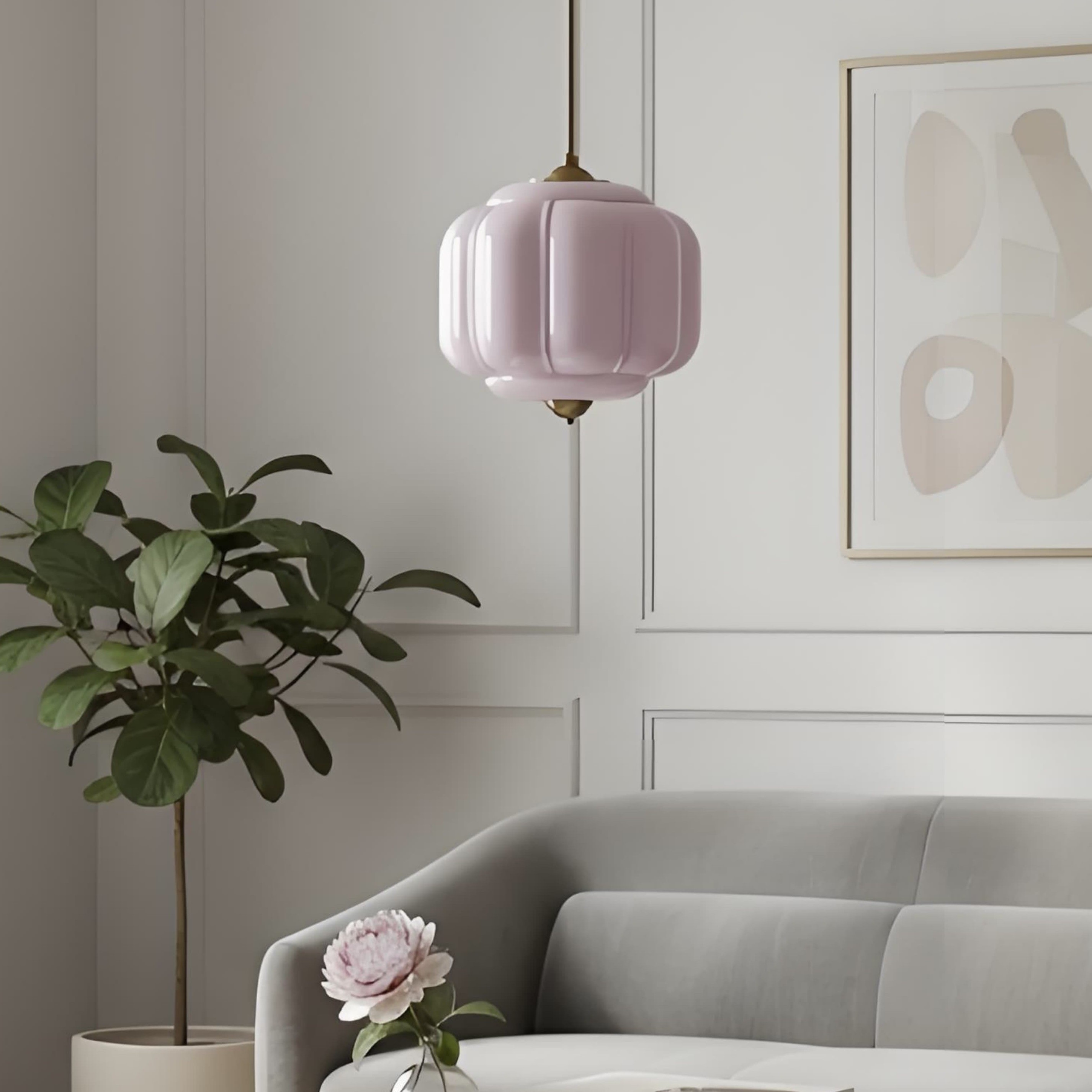 Retro Eloise Milk Glass Pendant Light For Kitchen K946