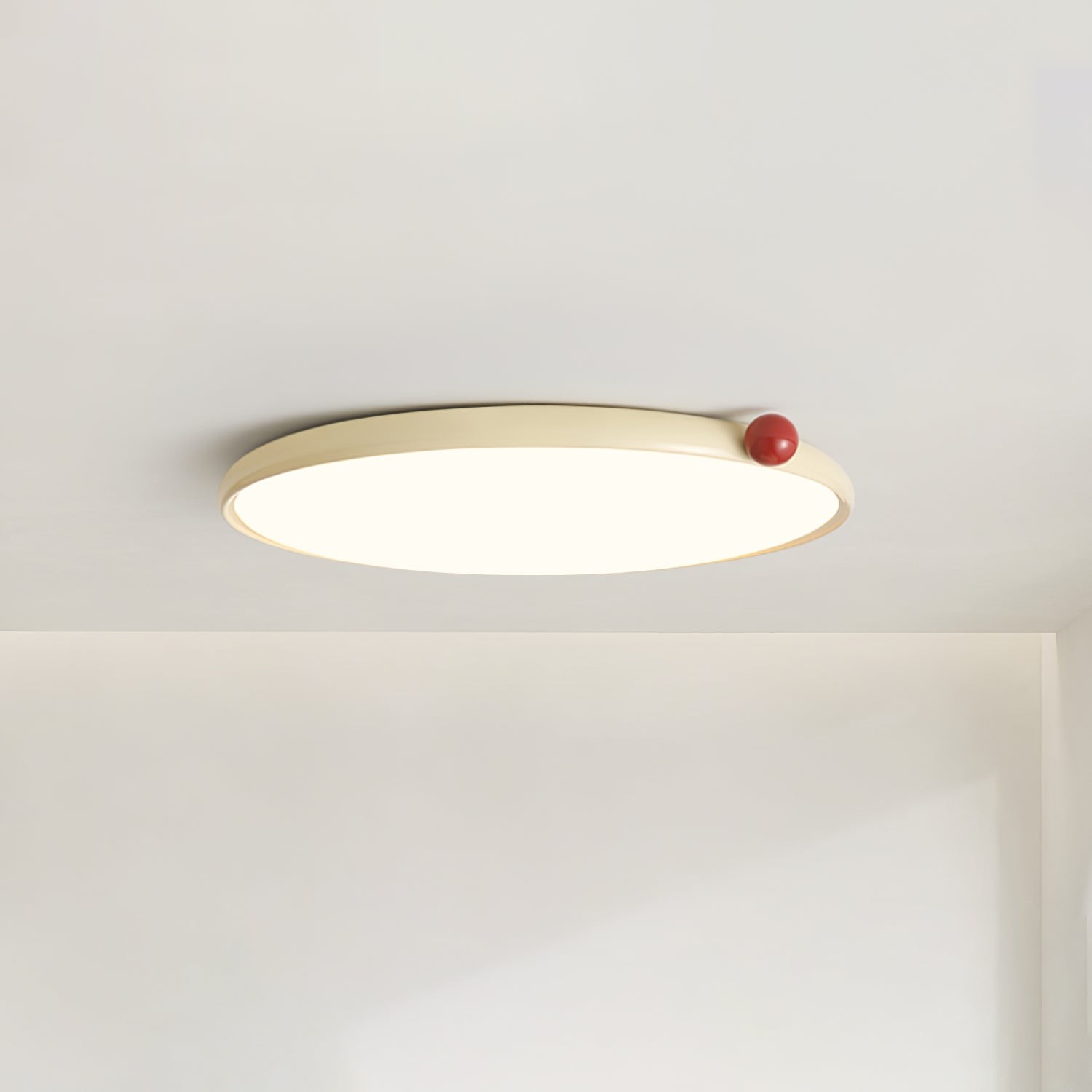 Minimalist Disc Cream Style Ultra-thin Ceiling Lamp K462