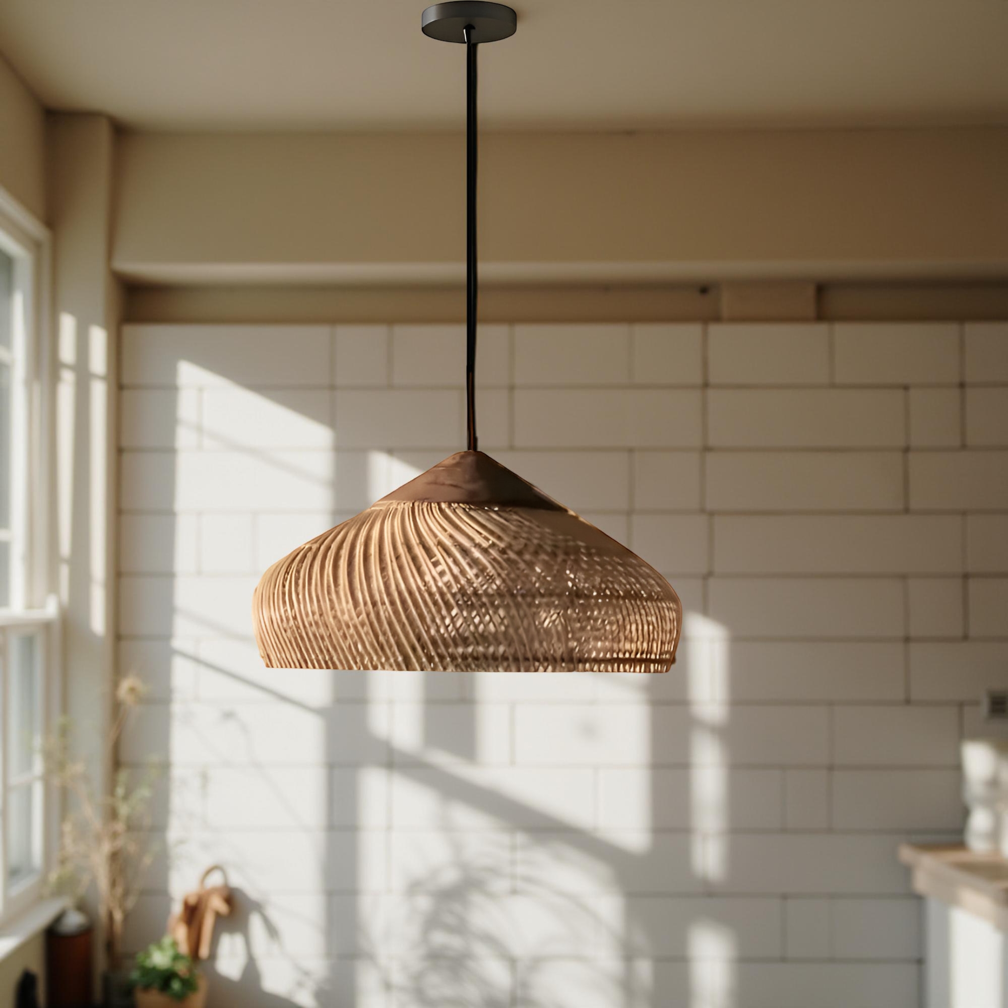 Retro Bohemian Rattan Pendant Light D836