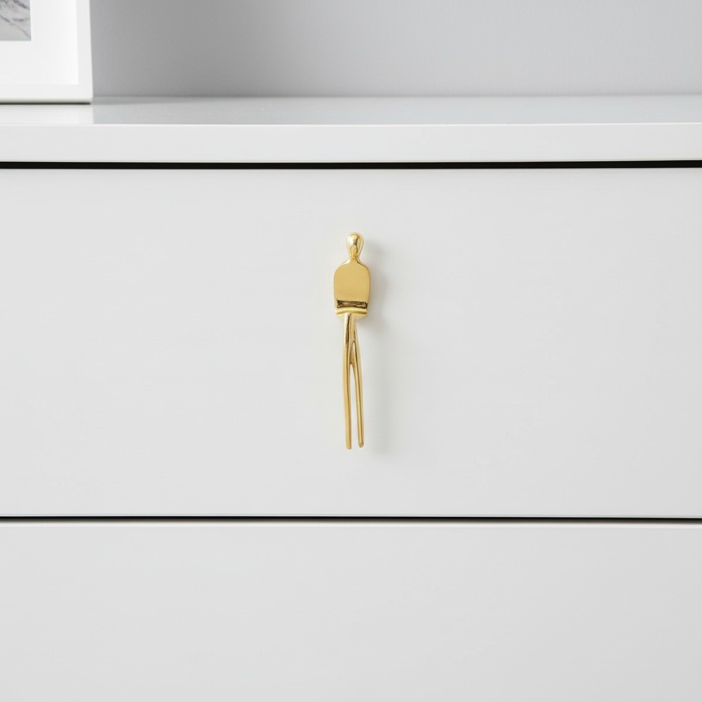 Verlitho Retro Cabinet Handle - Nordic Furniture Pull For Wardrobes and Drawers K2365