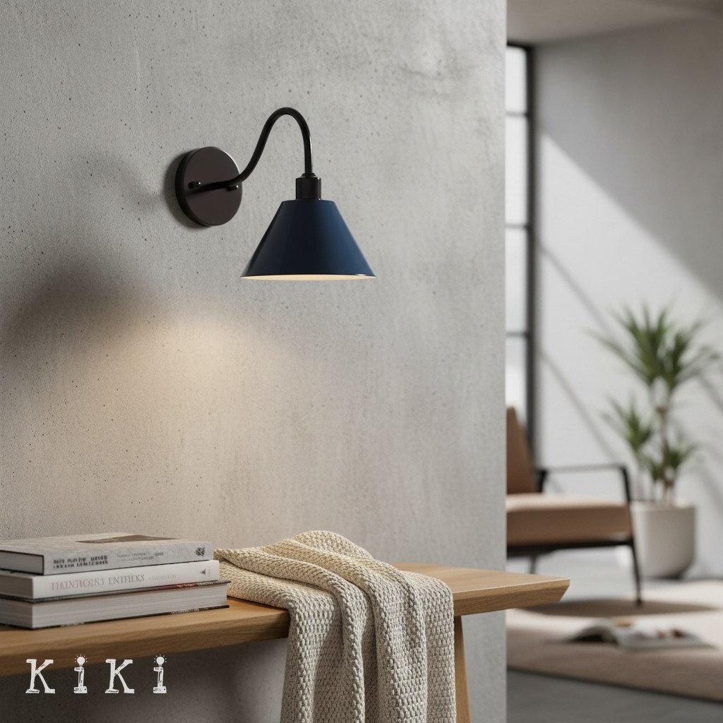 Narix Industrial Wall Sconce - Sleek Tapered Shape for Lounge and Dining Area K2120