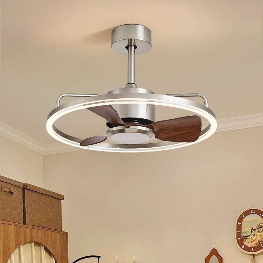 Retro Bauhaus Round Led Ceiling Fan Light K1109
