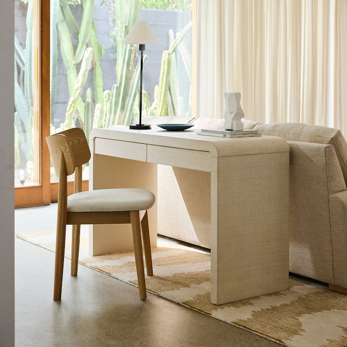 Diora Table & Floor Lamp - Linen Shade Modern Linear Style Sophisticated Accent K1168