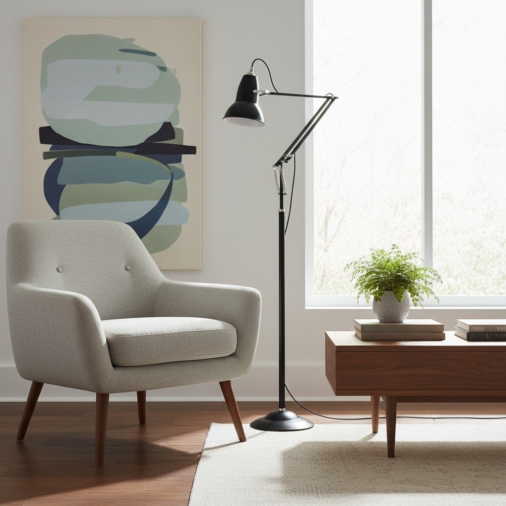 Modryx Modern Movable Arm Floor Lamp - Perfect for Bedroom and Office K2130