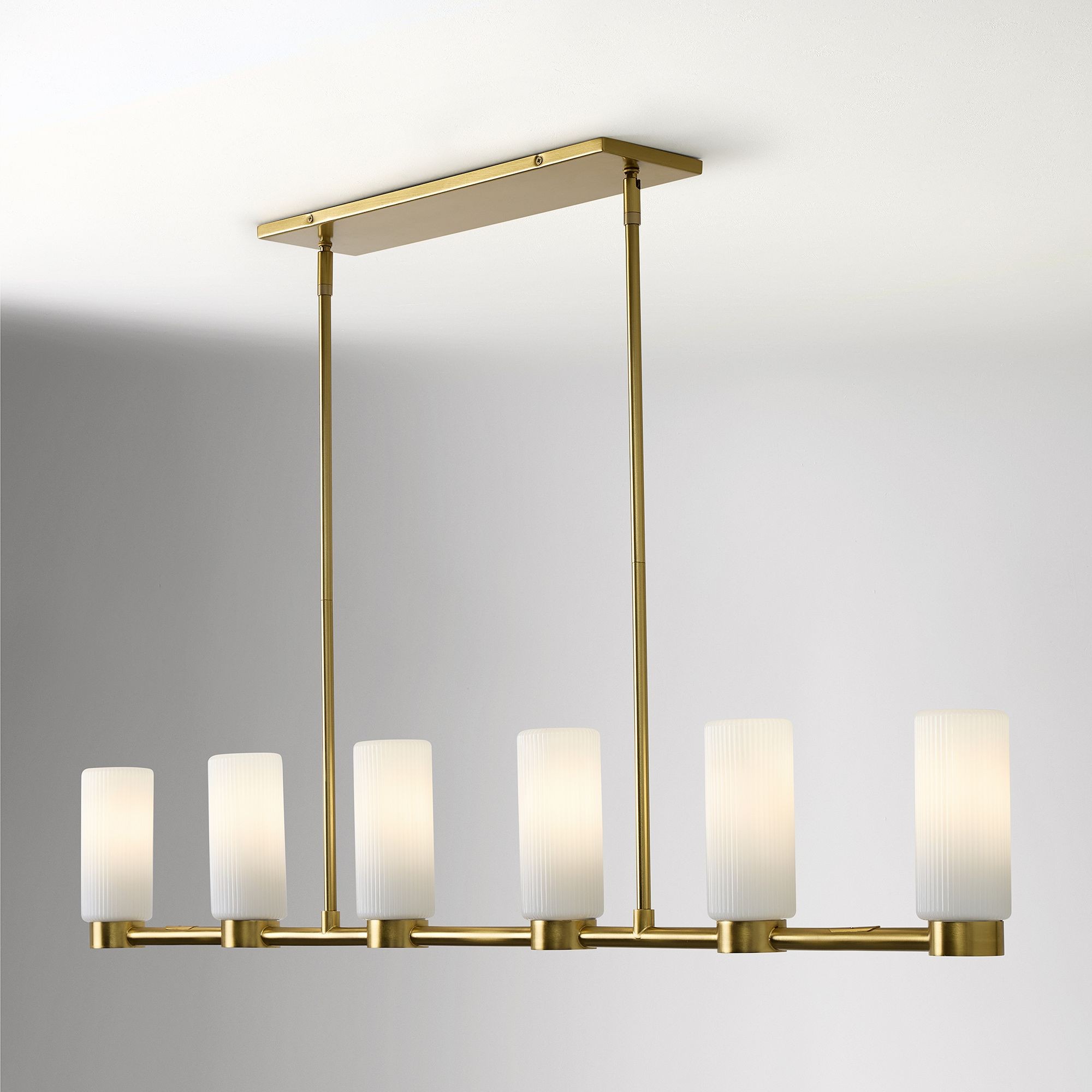 Rivora Fluted Glass Chandelier – Elegant Ribbed Lasting Design K1334