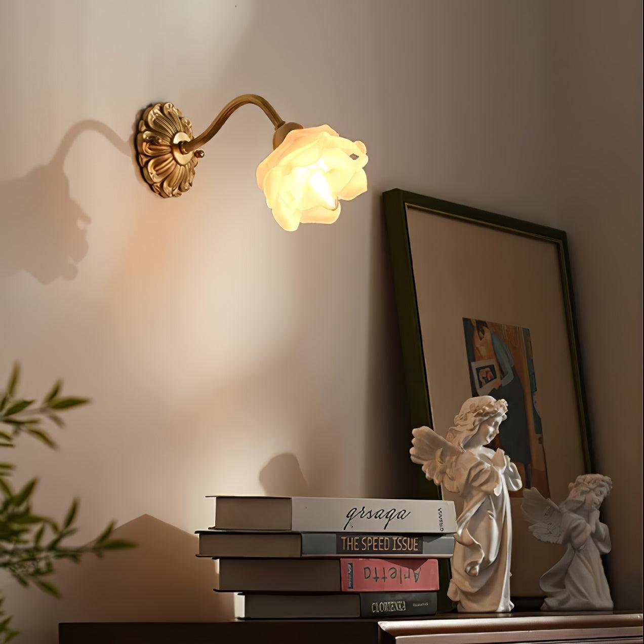 Brass Rose Wall Light K277