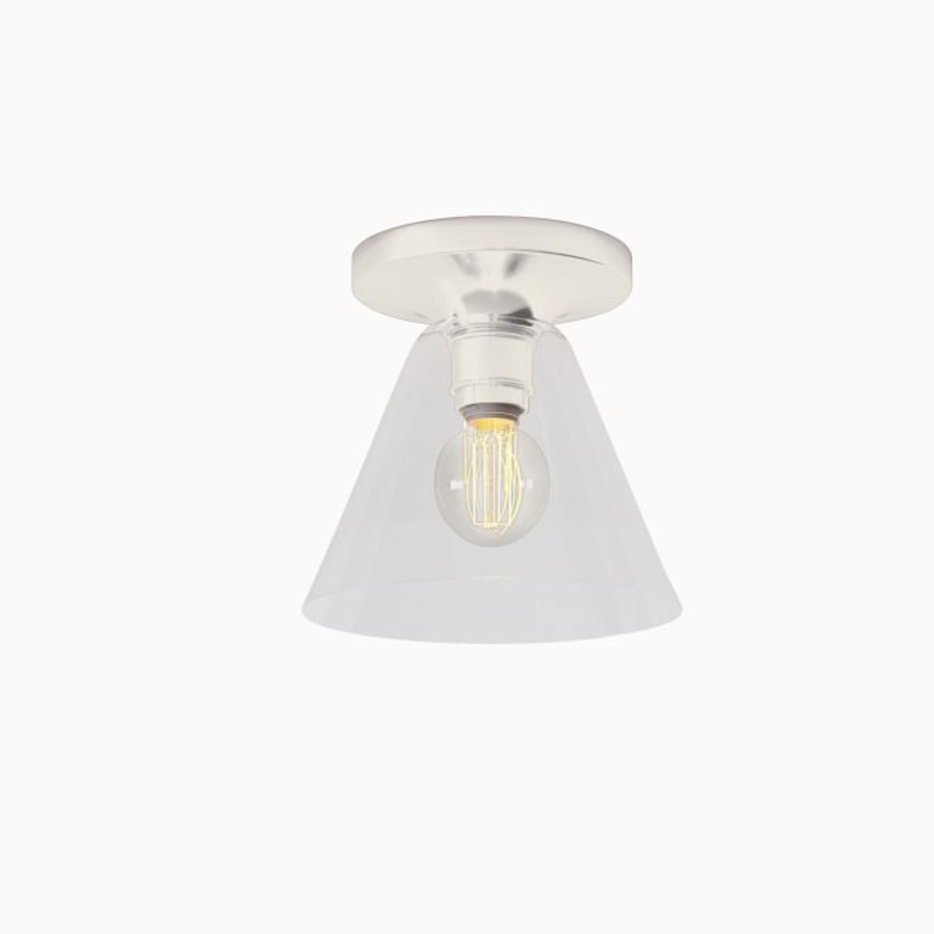 Conica Cone Flush Mount – Glass Ceiling Light for Modern Spaces K1396