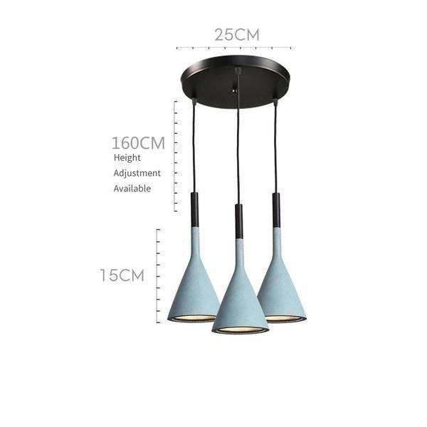 Minimalist Aplomb Pendant Light - Cement Cone Pendant Light for Kitchen Island
