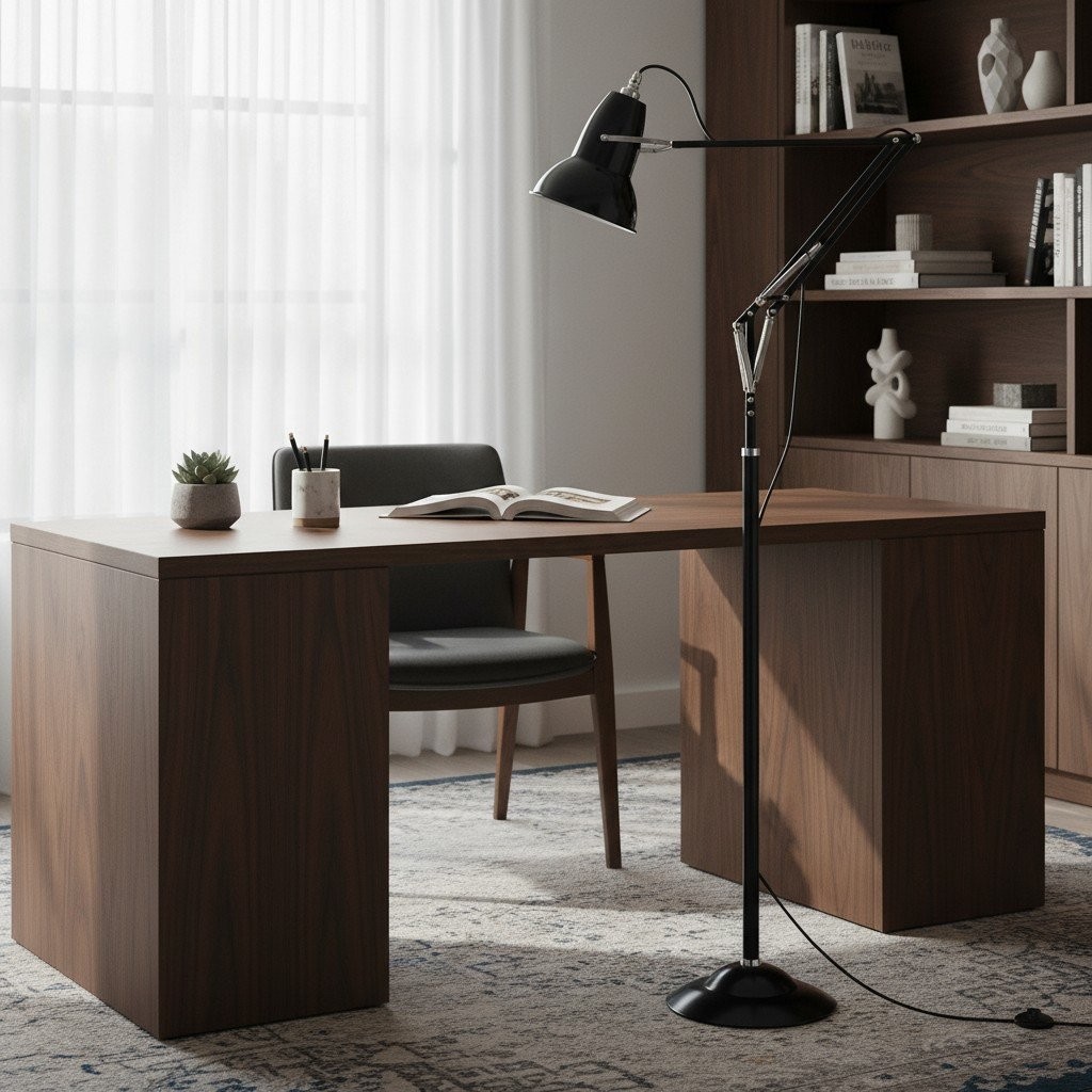 Modryx Modern Movable Arm Floor Lamp - Perfect for Bedroom and Office K2130