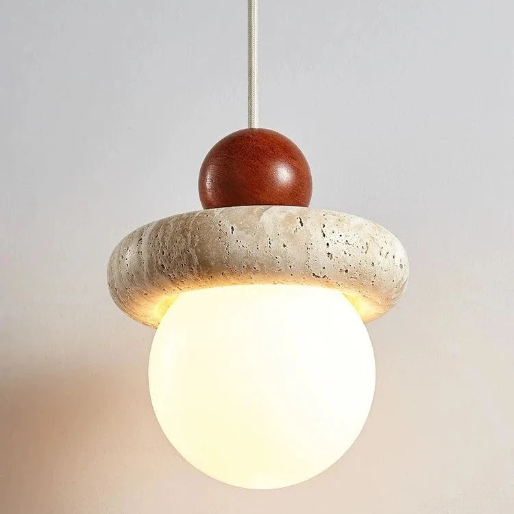 Cream Travertine Pendant Lamp D926