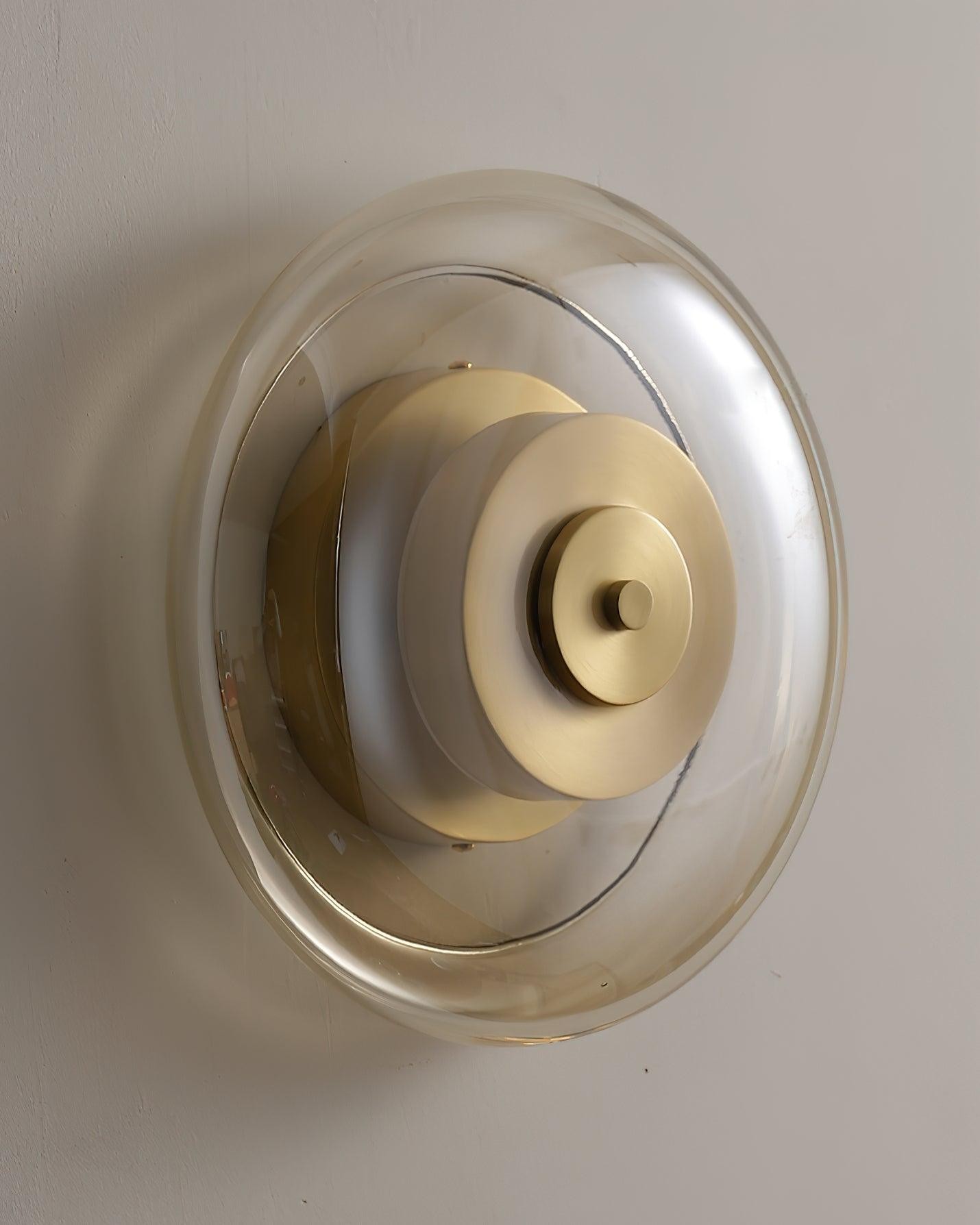 Postmodern Brass Glass Wall Lamp K618