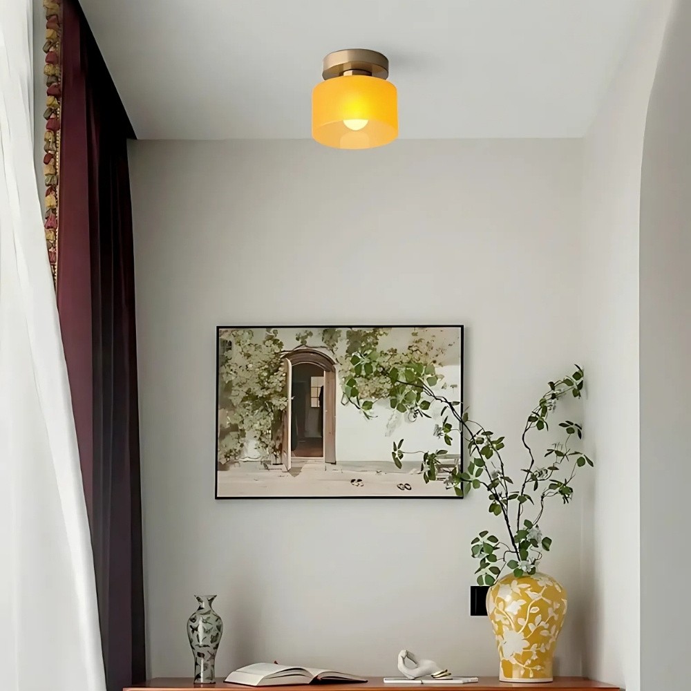 Morandi Cylinder Ceiling Light - Minimalist Flush Mount for Indoor Spaces K893
