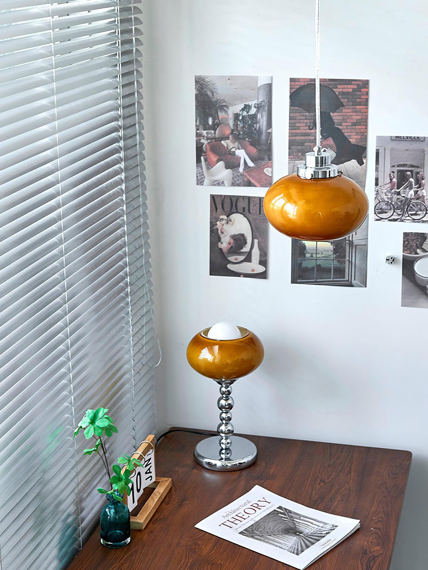 Oval Persimmon Table Light K564