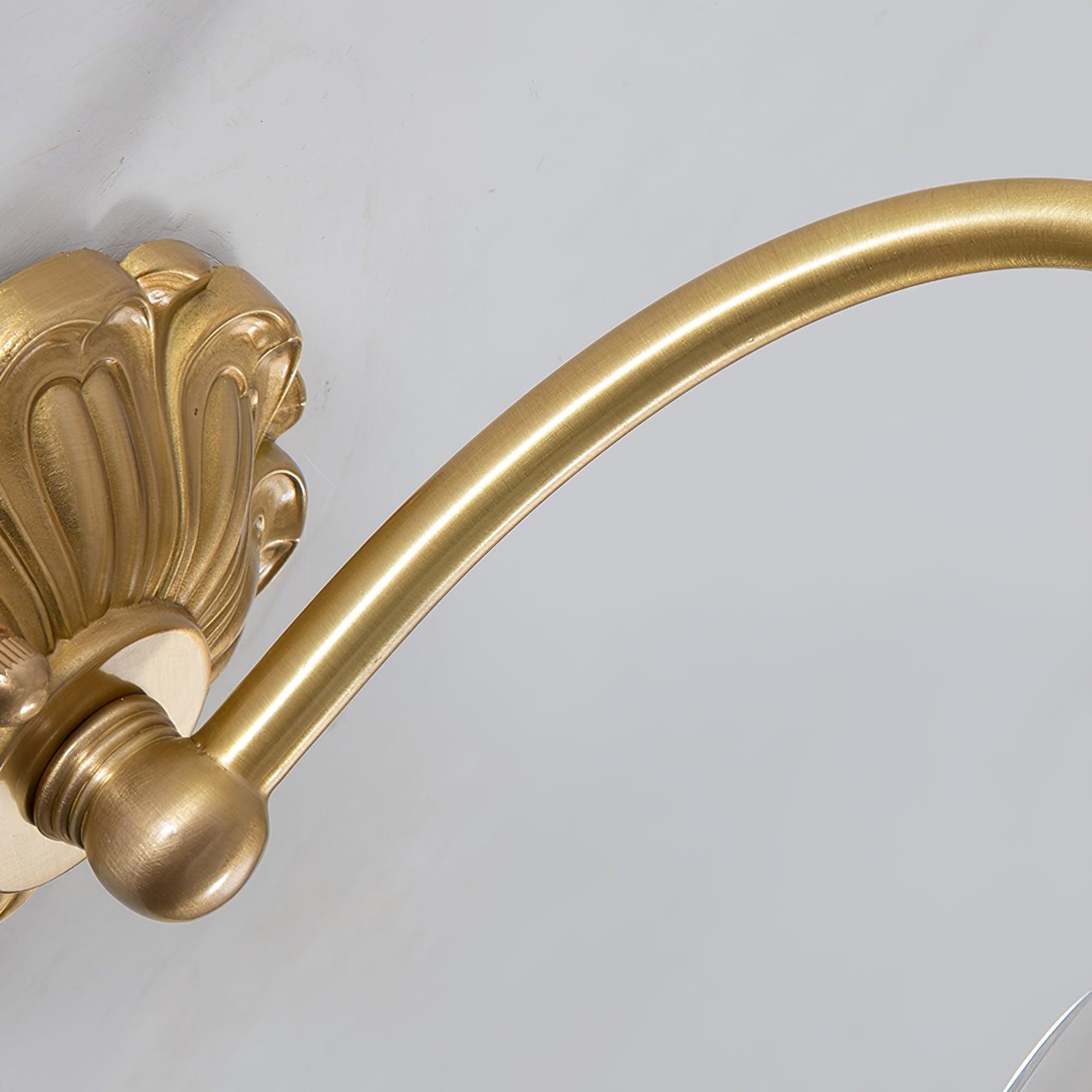 Nordic Modern Retro Elegant Flower Brass Glass Wall Lamp K276