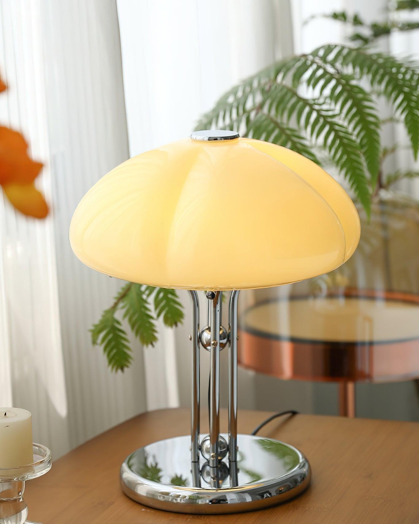 High-Grade Bedroom Bedside Mushroom Glass Table Lamp K302