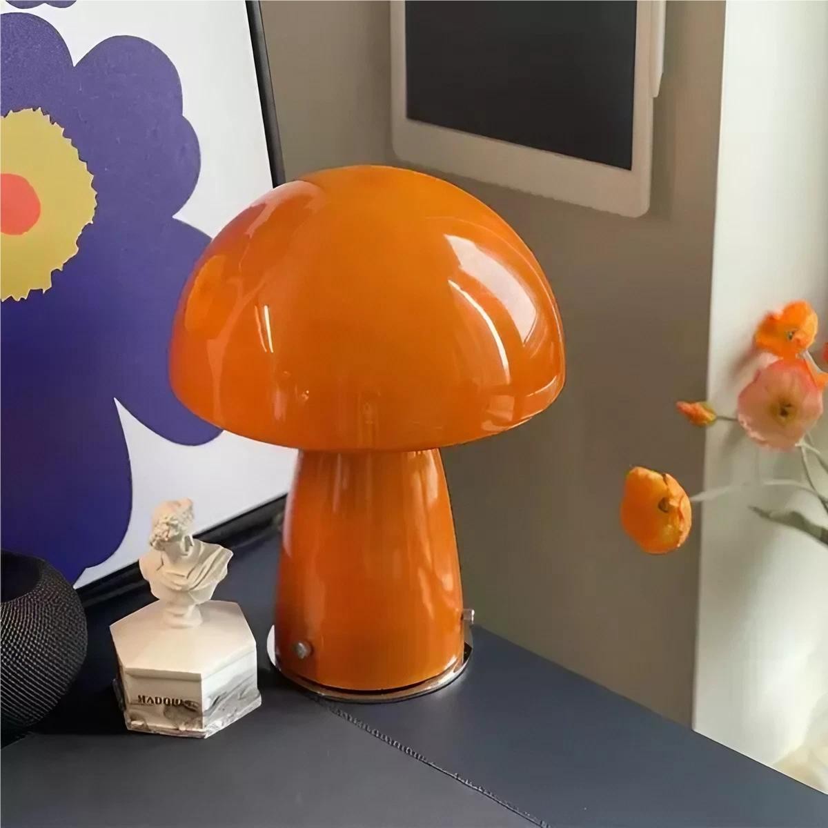 Modern Bauhaus Glass Mushroom Table Lamp K60