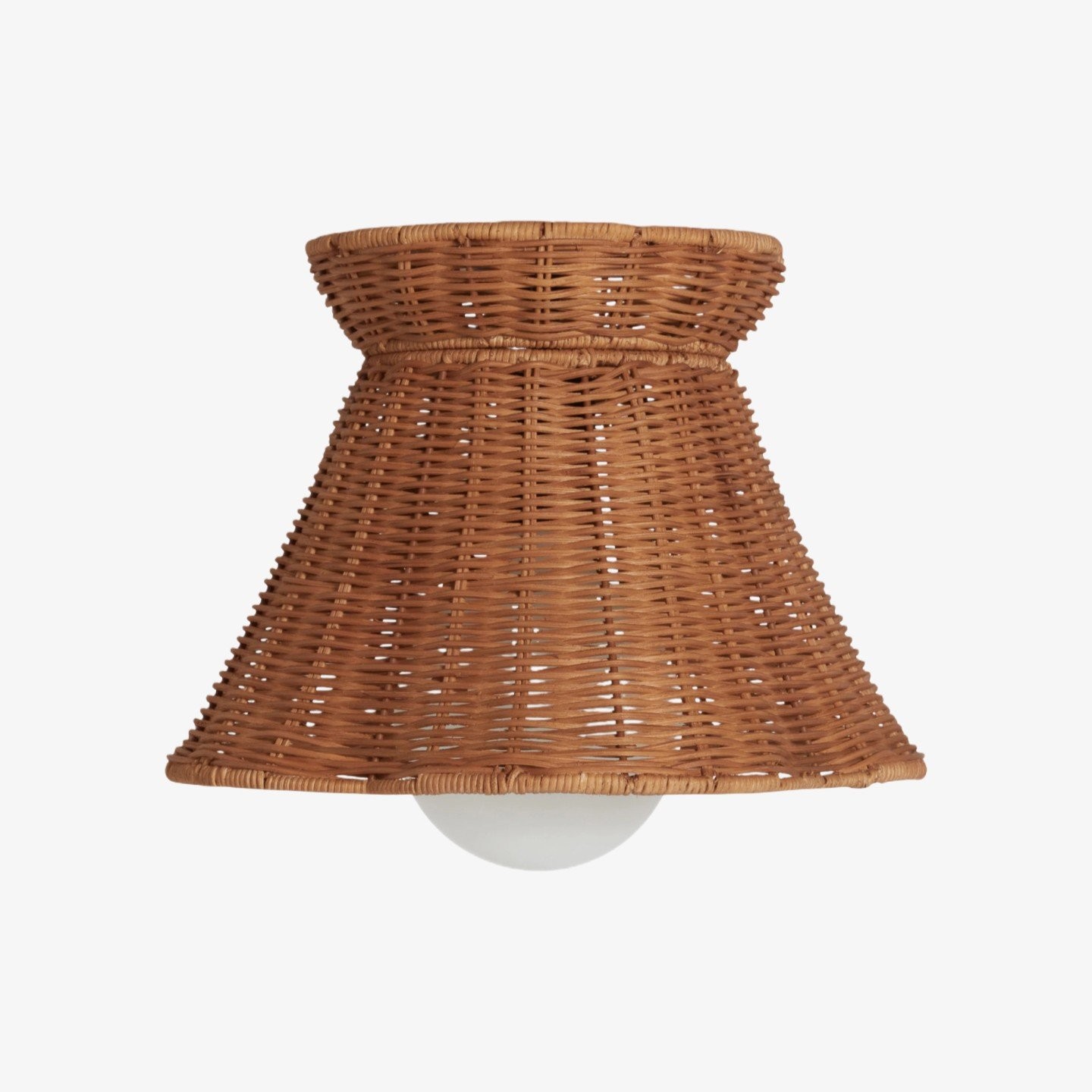 Wickara Woven Organic Silhouette Ceiling Light - Rattan Boho Style for Living Room K1631