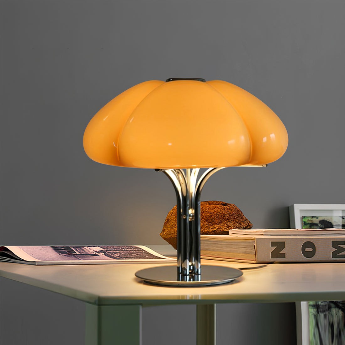 Creative Cluster Mushroom Shape Glass Table Lamp K609