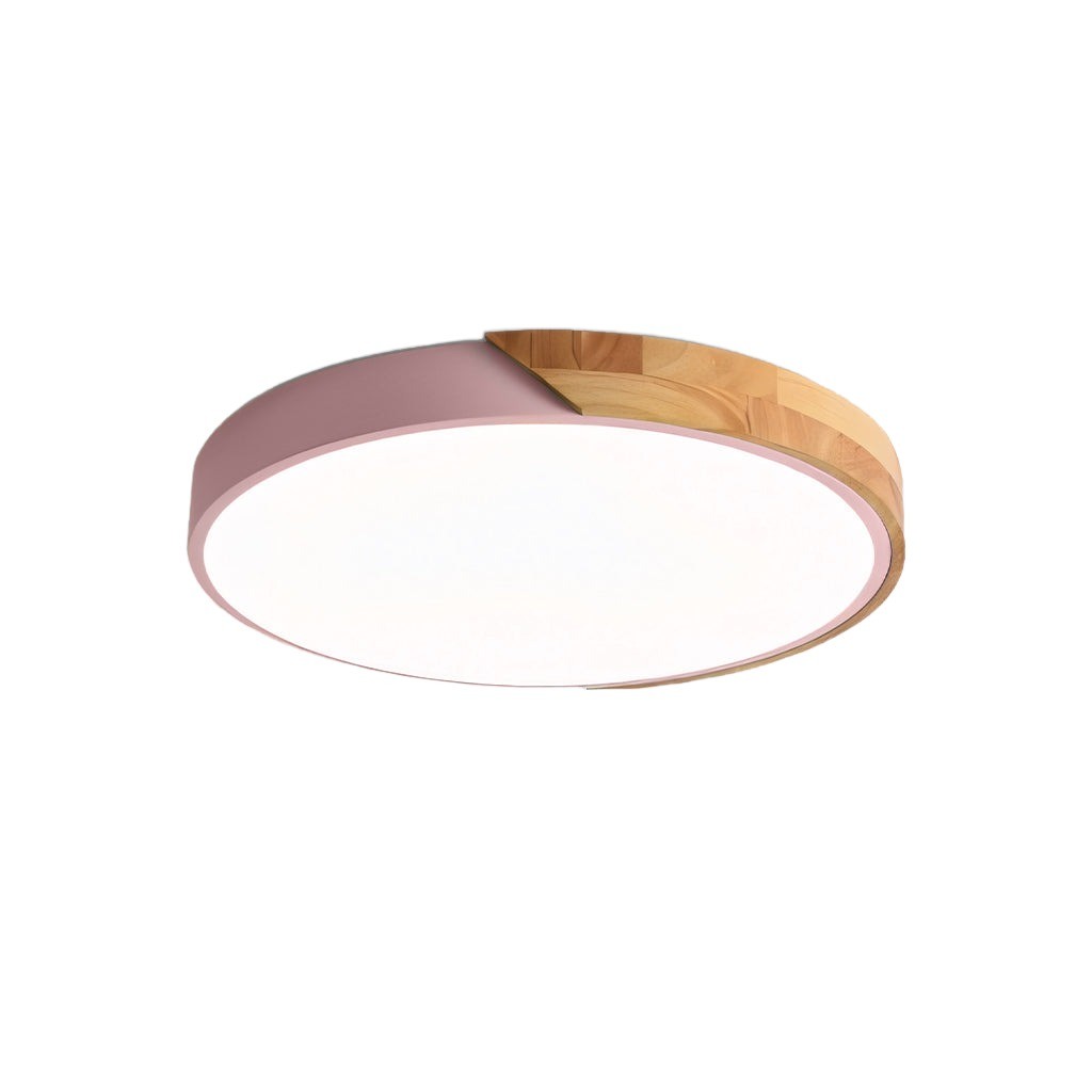 Modern Wooden Slim Round Led Ceiling Light K171