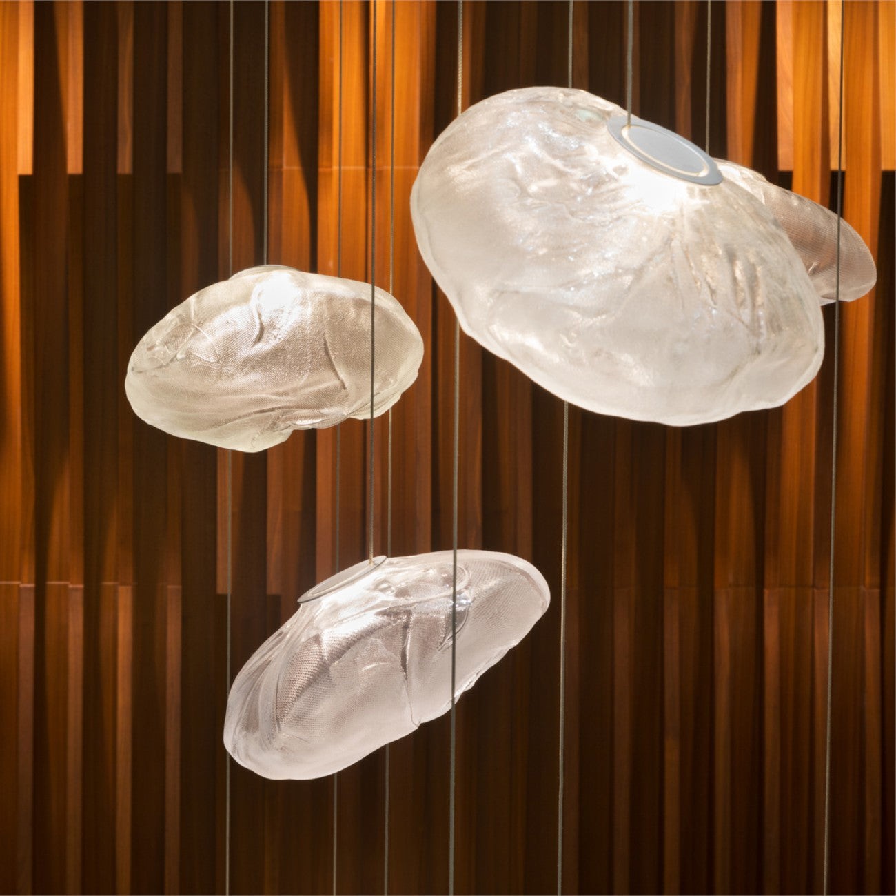 Multi-Head Irregular Glass Bubble Chandelier K216