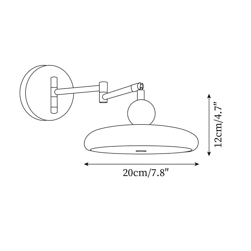 Swing Arm Bedside Plug In Wall Lamp K459