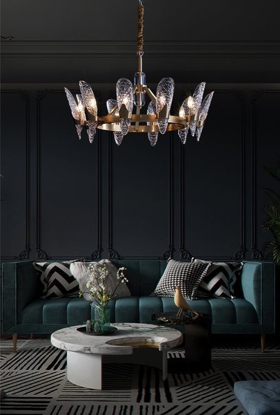 Modern Cystal Chandelier/Brass