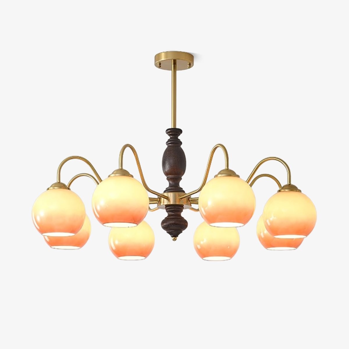 French Medieval Style Caramel Orb Chandelier K292