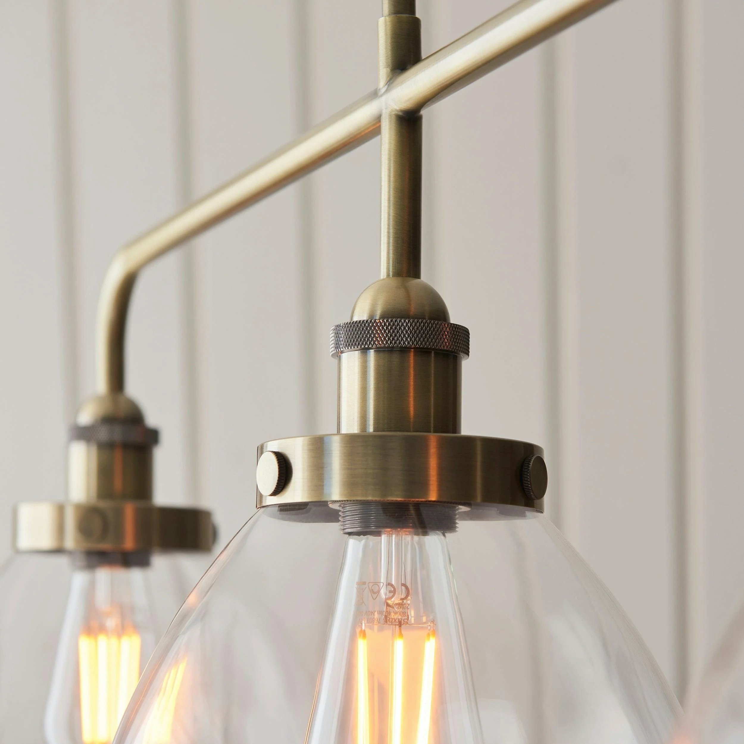 Novera Industrial 3 Light Linear Pendant Light - Modern Metal Style for Kitchen & Dining Room K1981