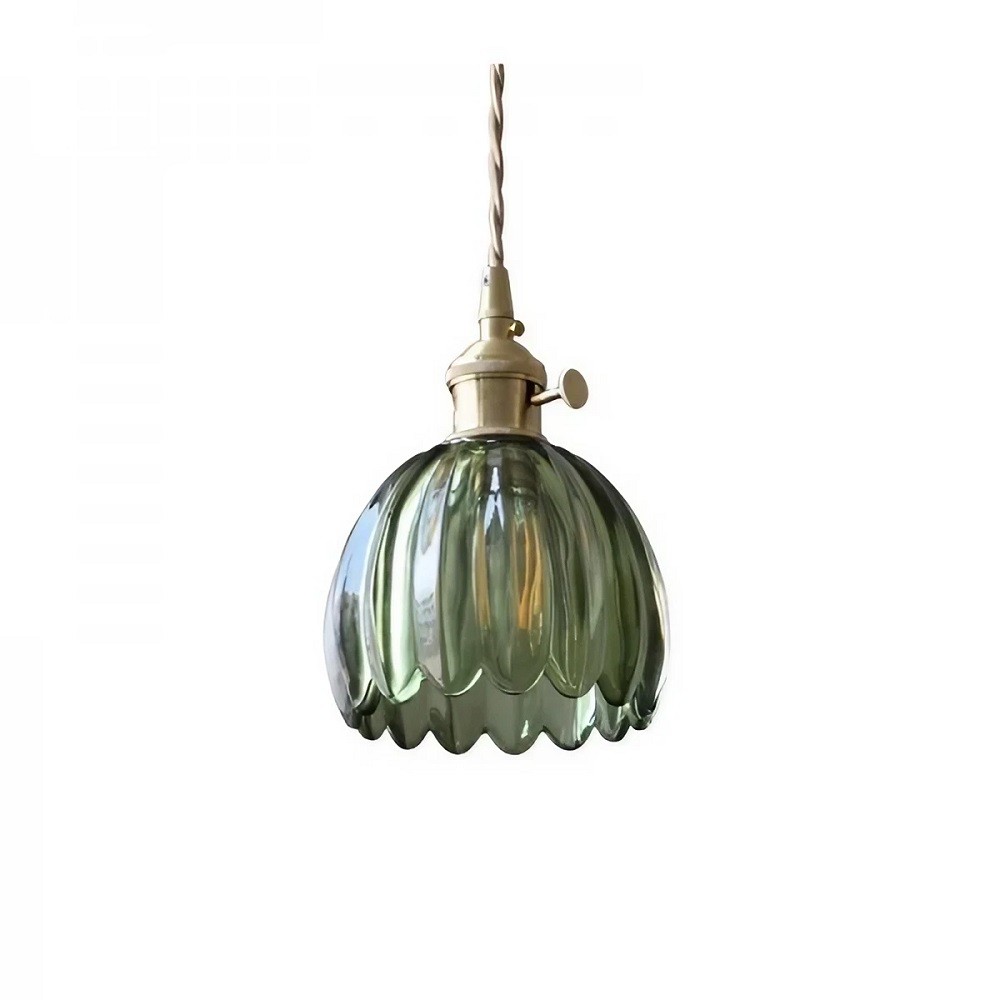 Vintage Glass Flower Pendant Light K18
