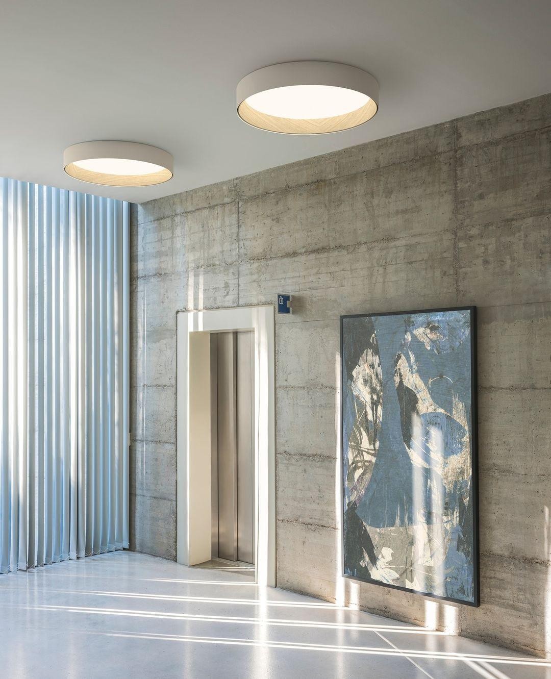 Japanese Minimalist Creative Wood Grain Round LED Ceiling Lamp K647