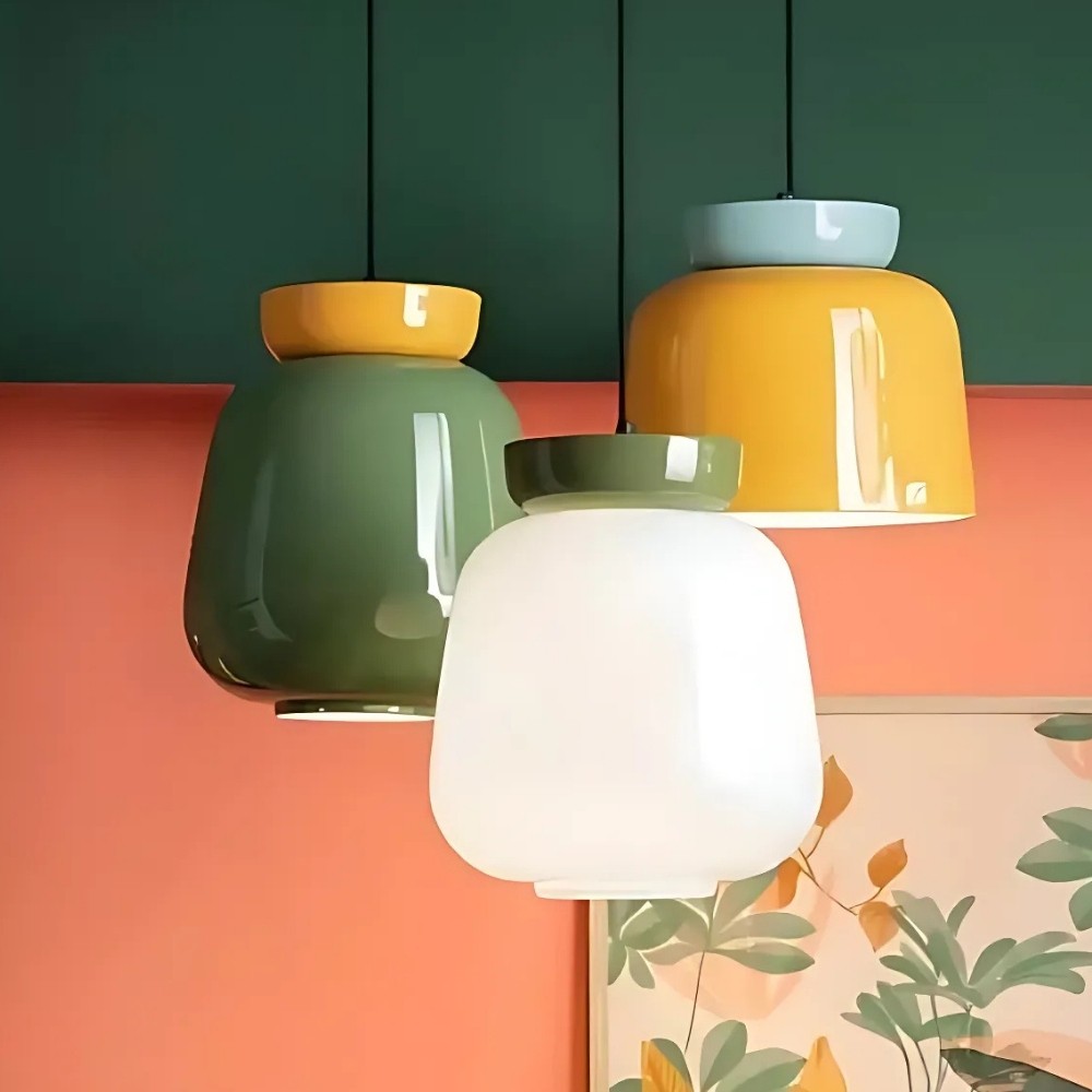 Scandinavian Corcovado Stained Pendant Light K909
