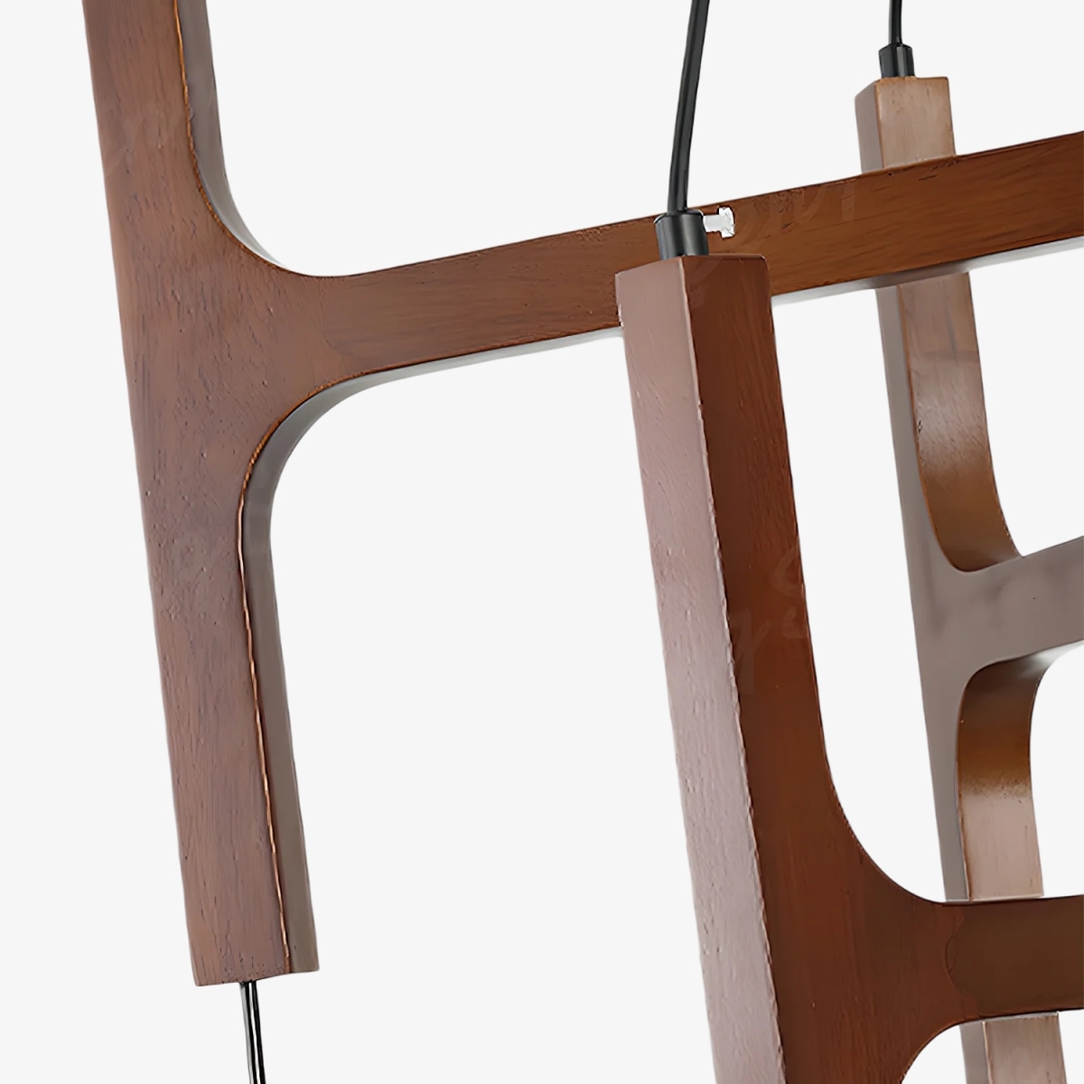 Auralith Wood Chandelier Multi Arm Fixture - Modern Natural Lighting for Living and Dining K2324
