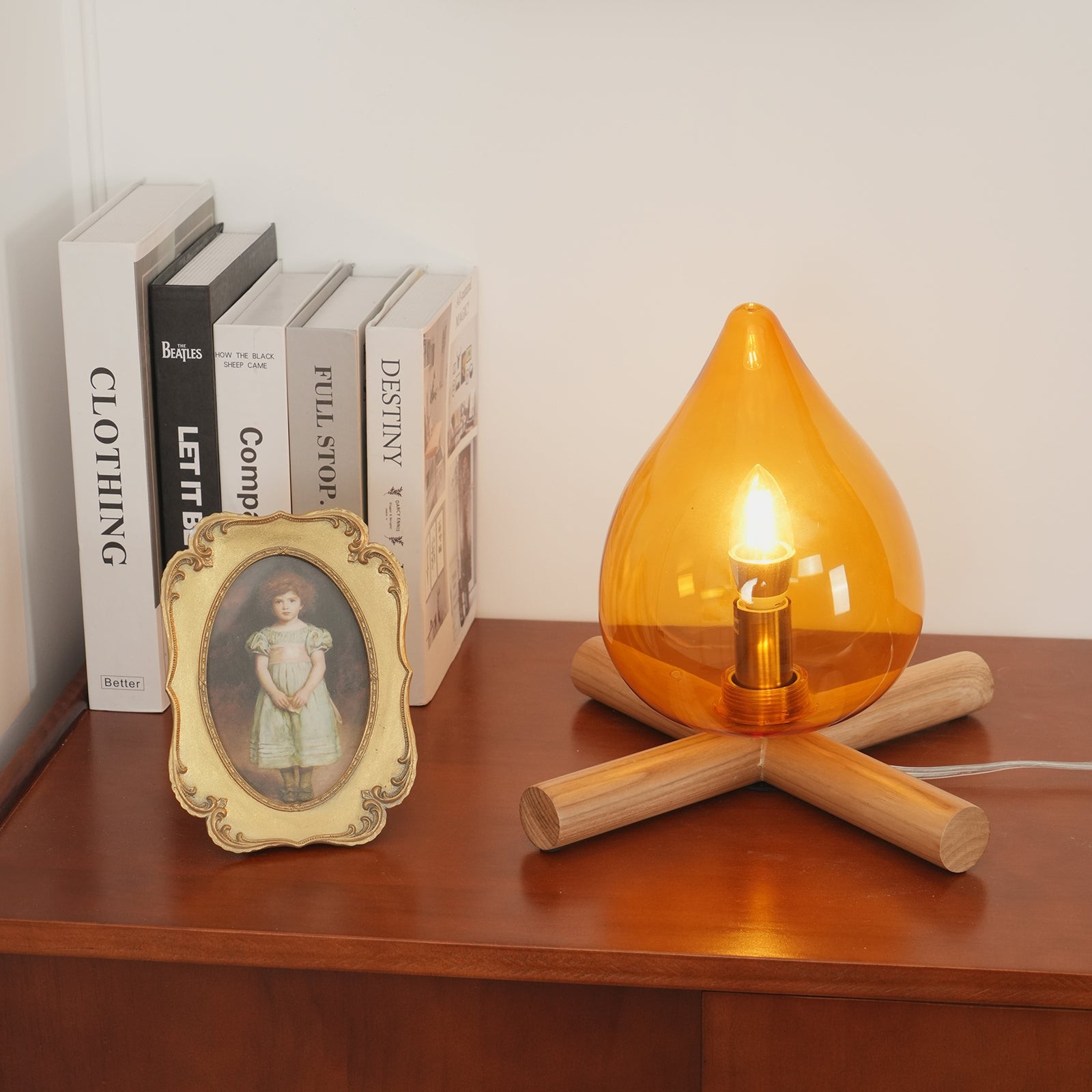 Funny Fire Shape Small Flame Table Lamp K381