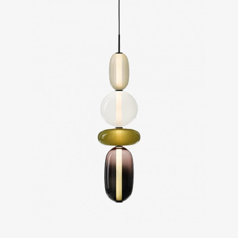 Nordic Art Deco Stained Glass Pendant Light K196